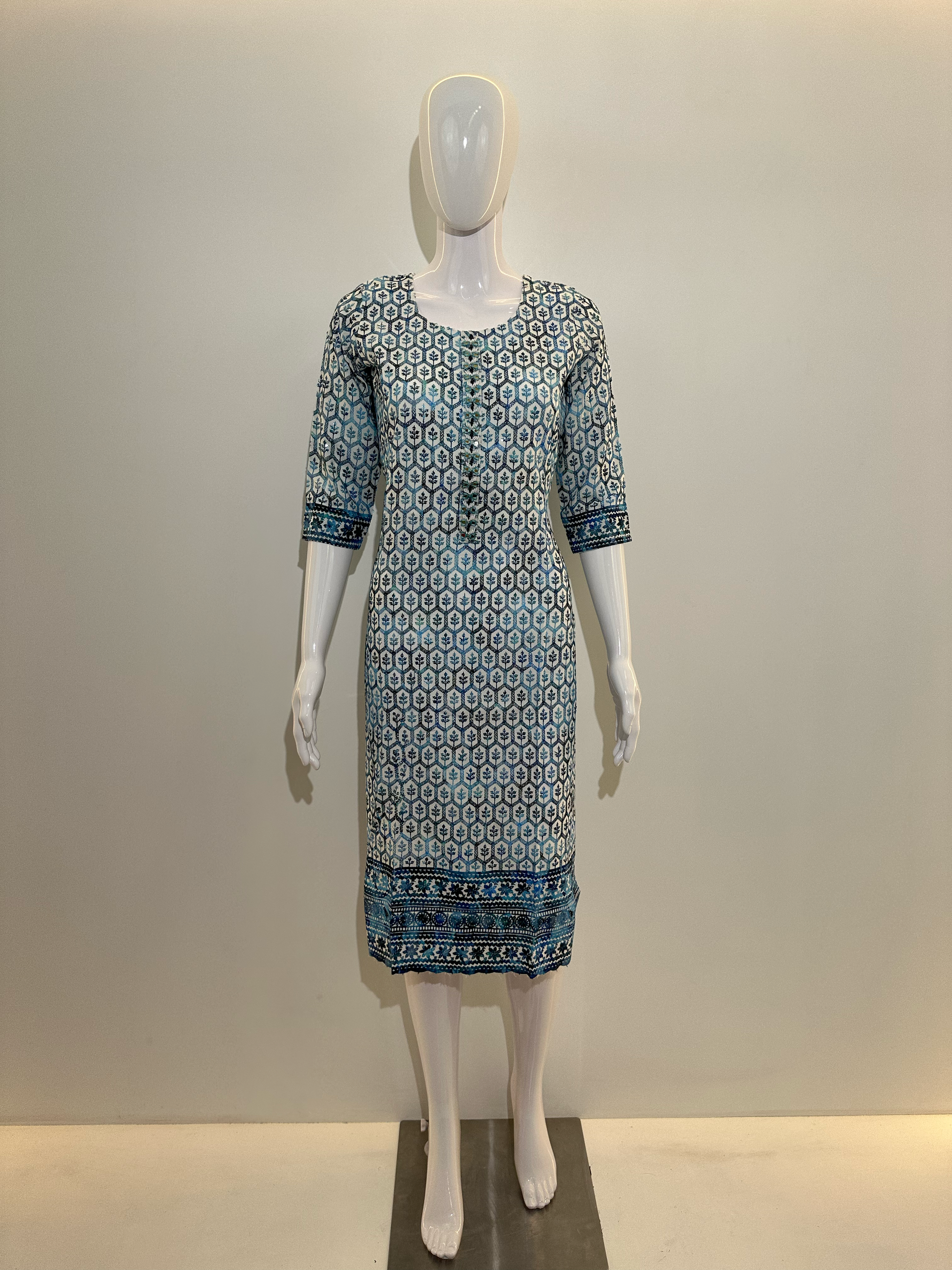 Lucknowi Center Hand work Kurti