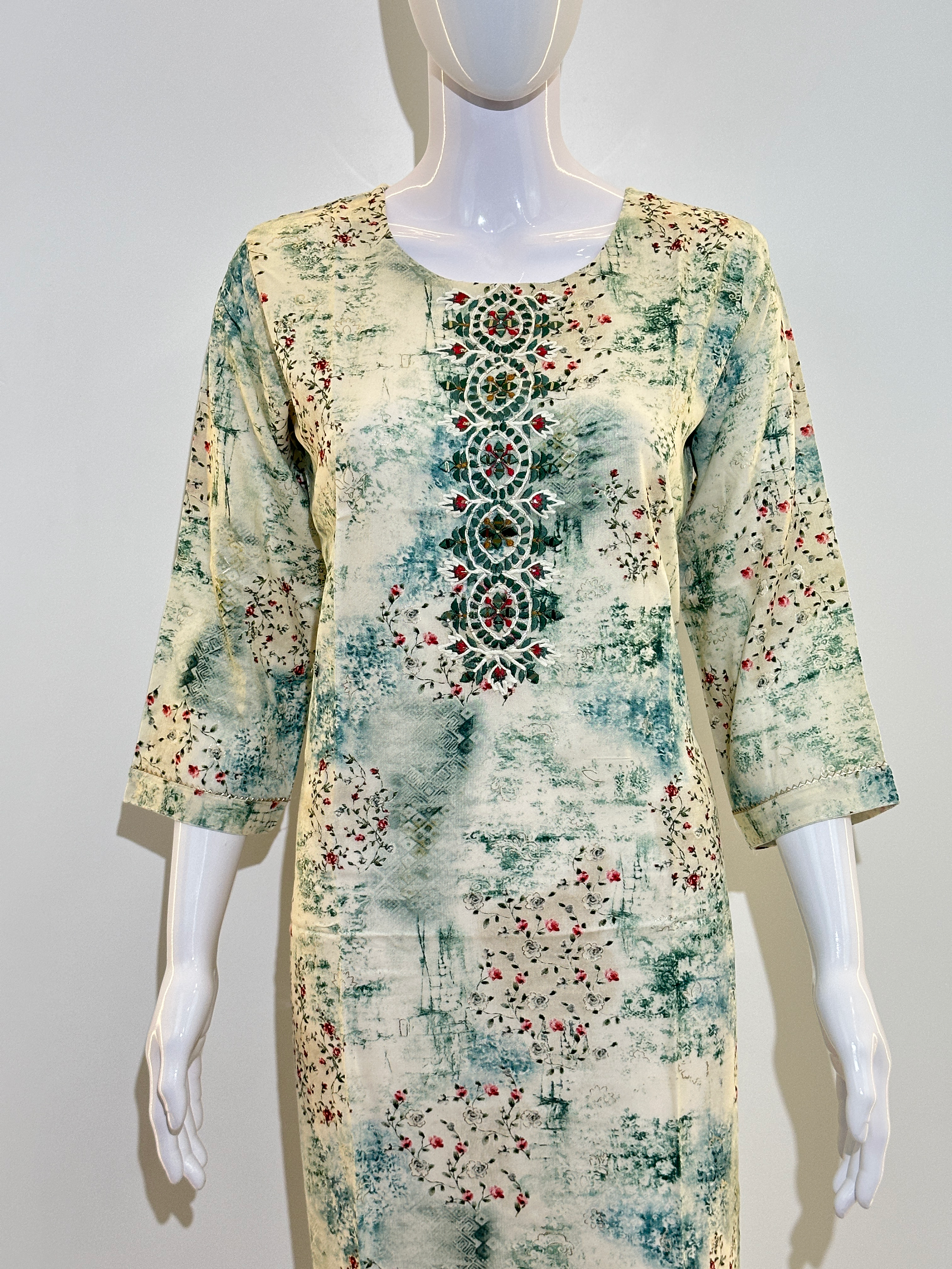 Image of Rayon Floral Hand work Kurti