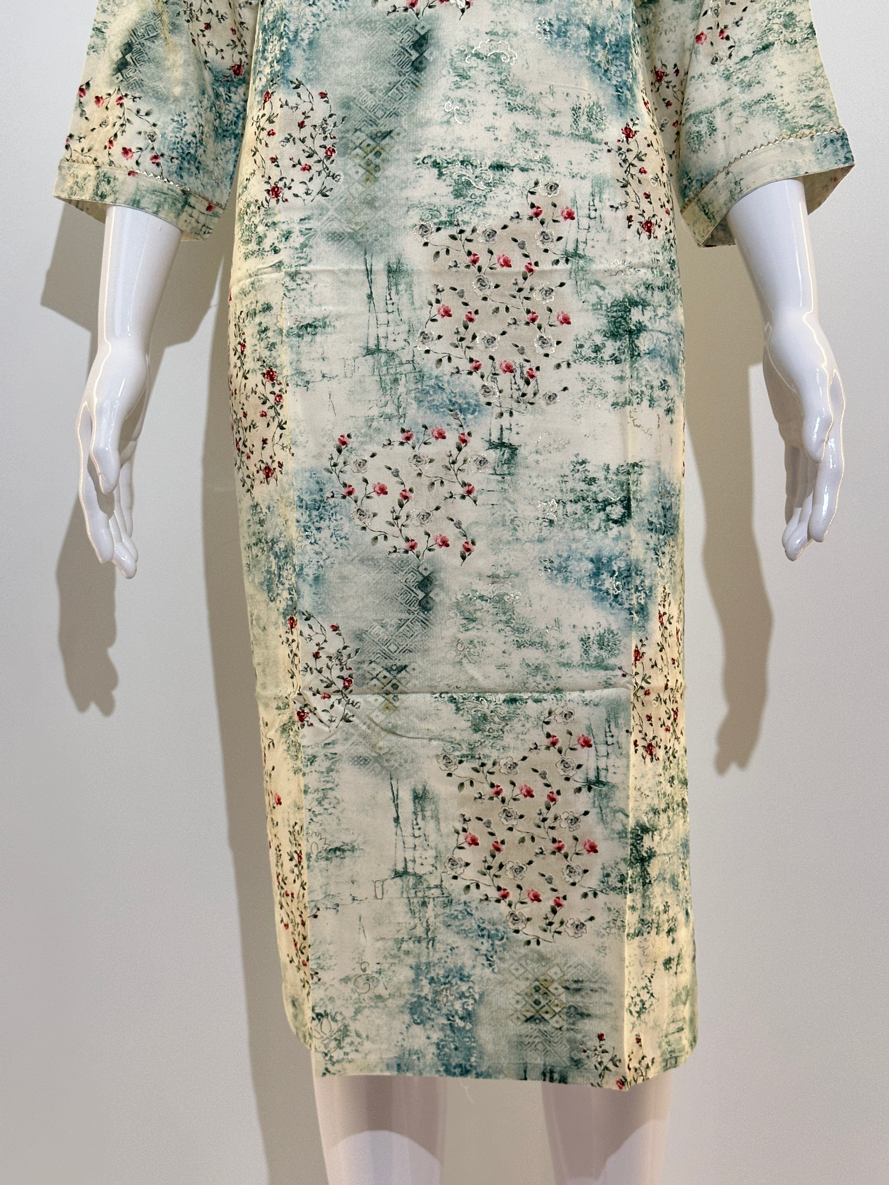 Image of Rayon Floral Hand work Kurti