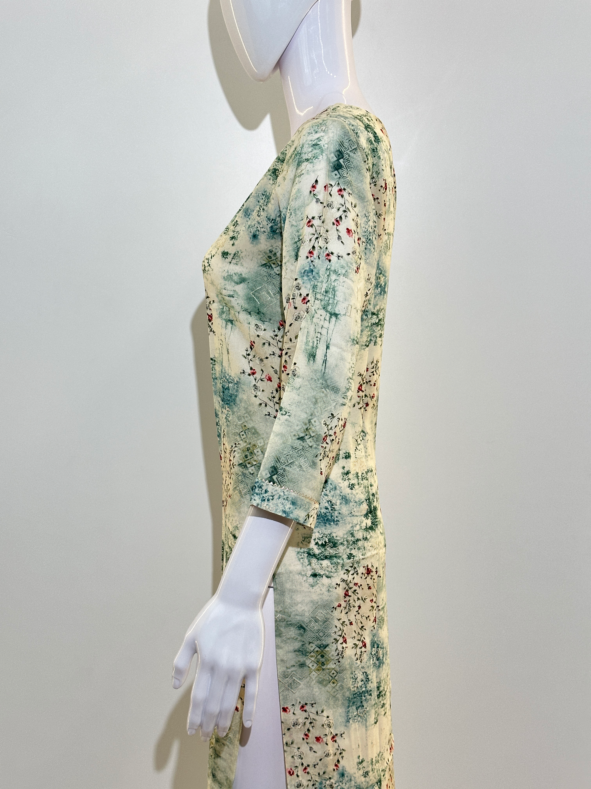 Rayon Floral Hand work Kurti