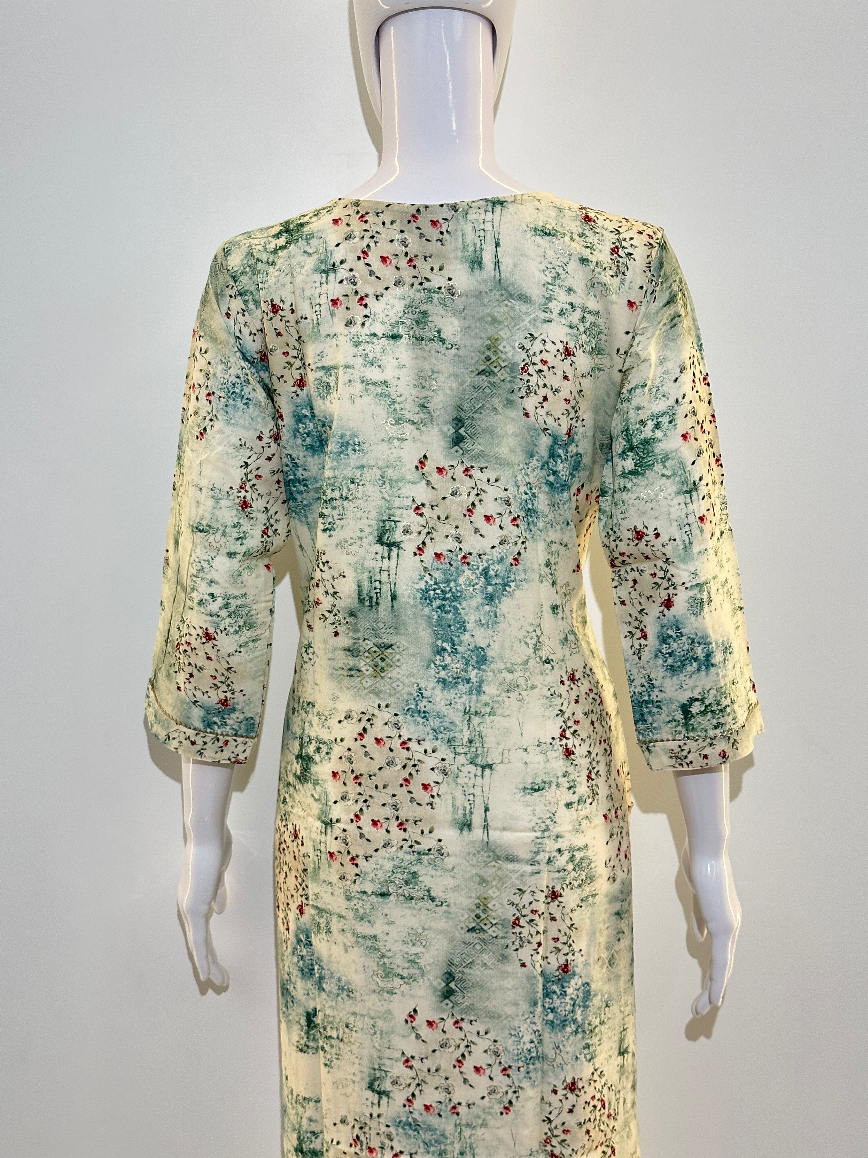 Image of Rayon Floral Hand work Kurti