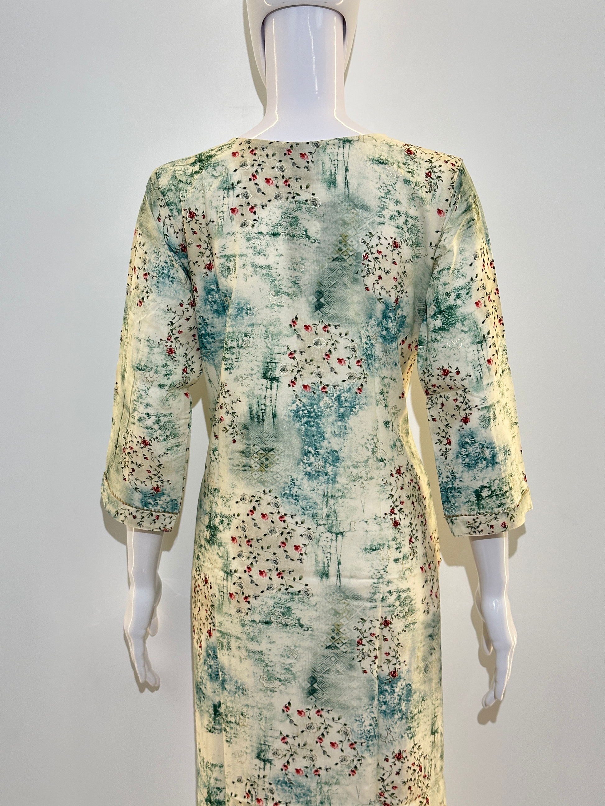 Rayon Floral Hand work Kurti