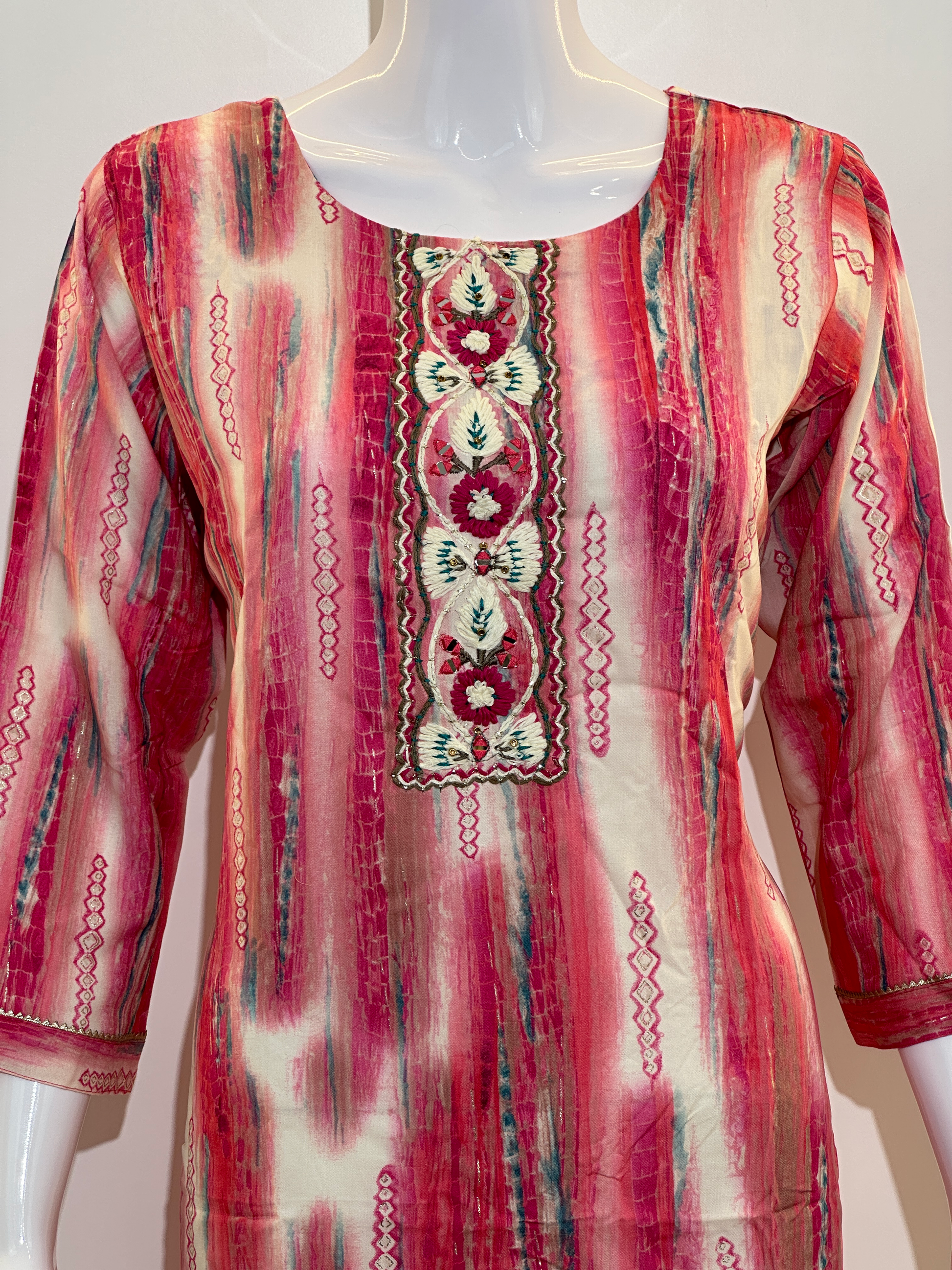 Rayon with Hand and border work Kurti
