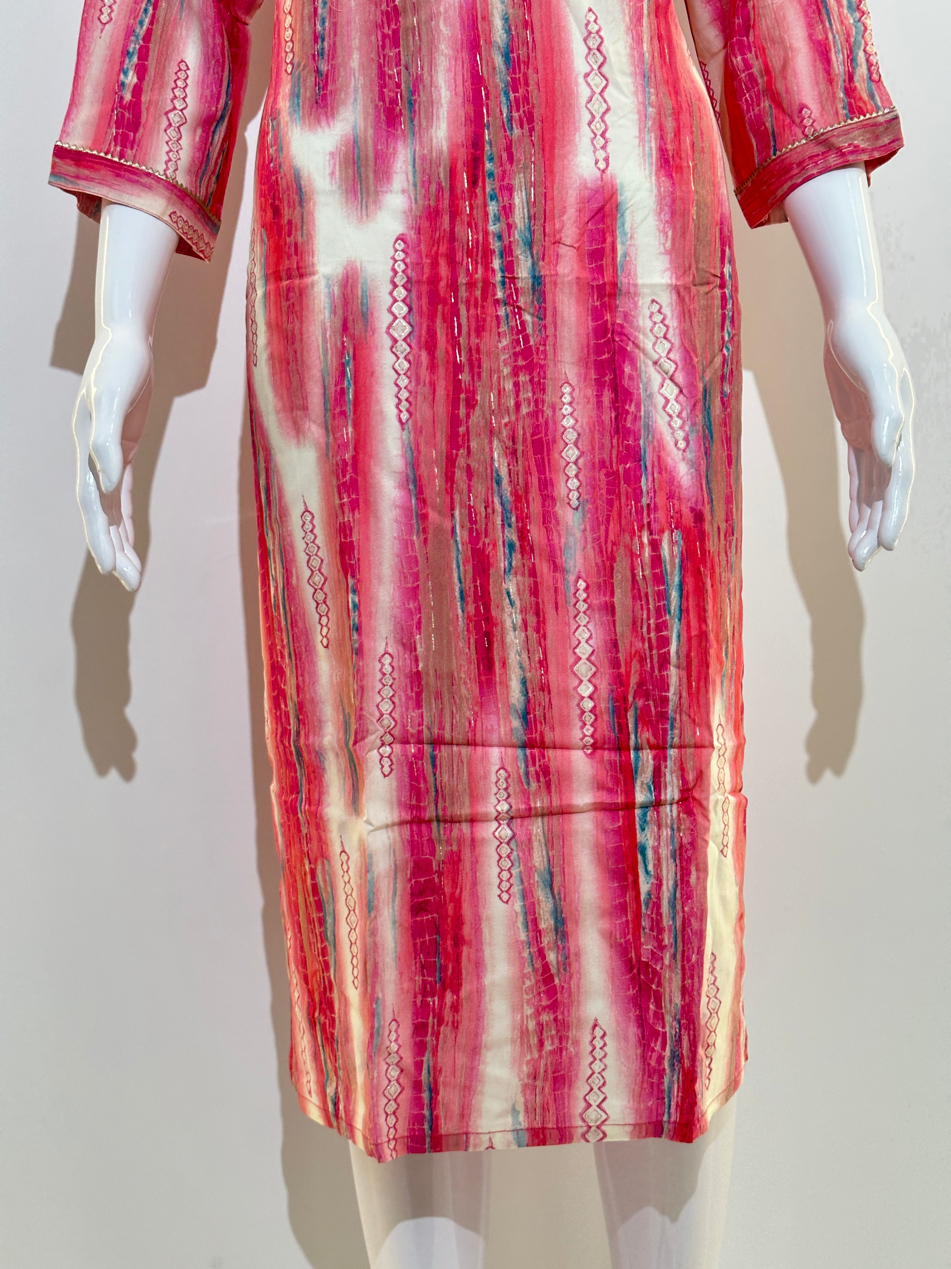 Rayon with Hand and border work Kurti