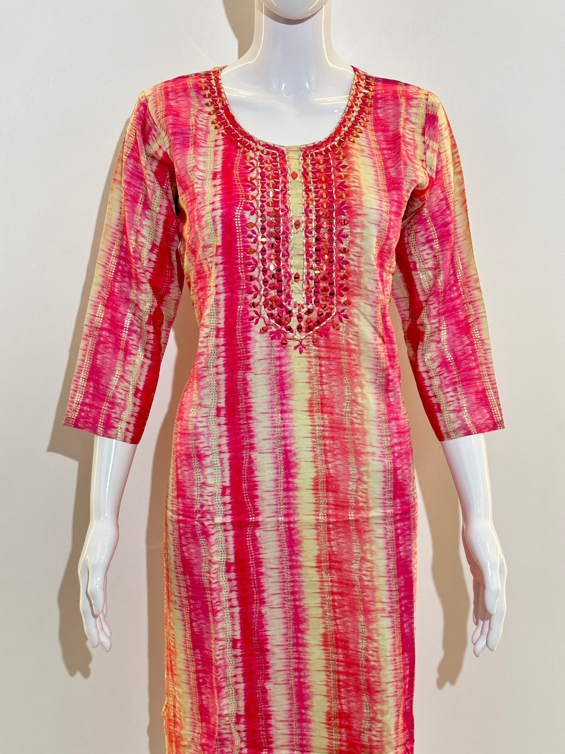 Rayon with Hand and border work Kurti