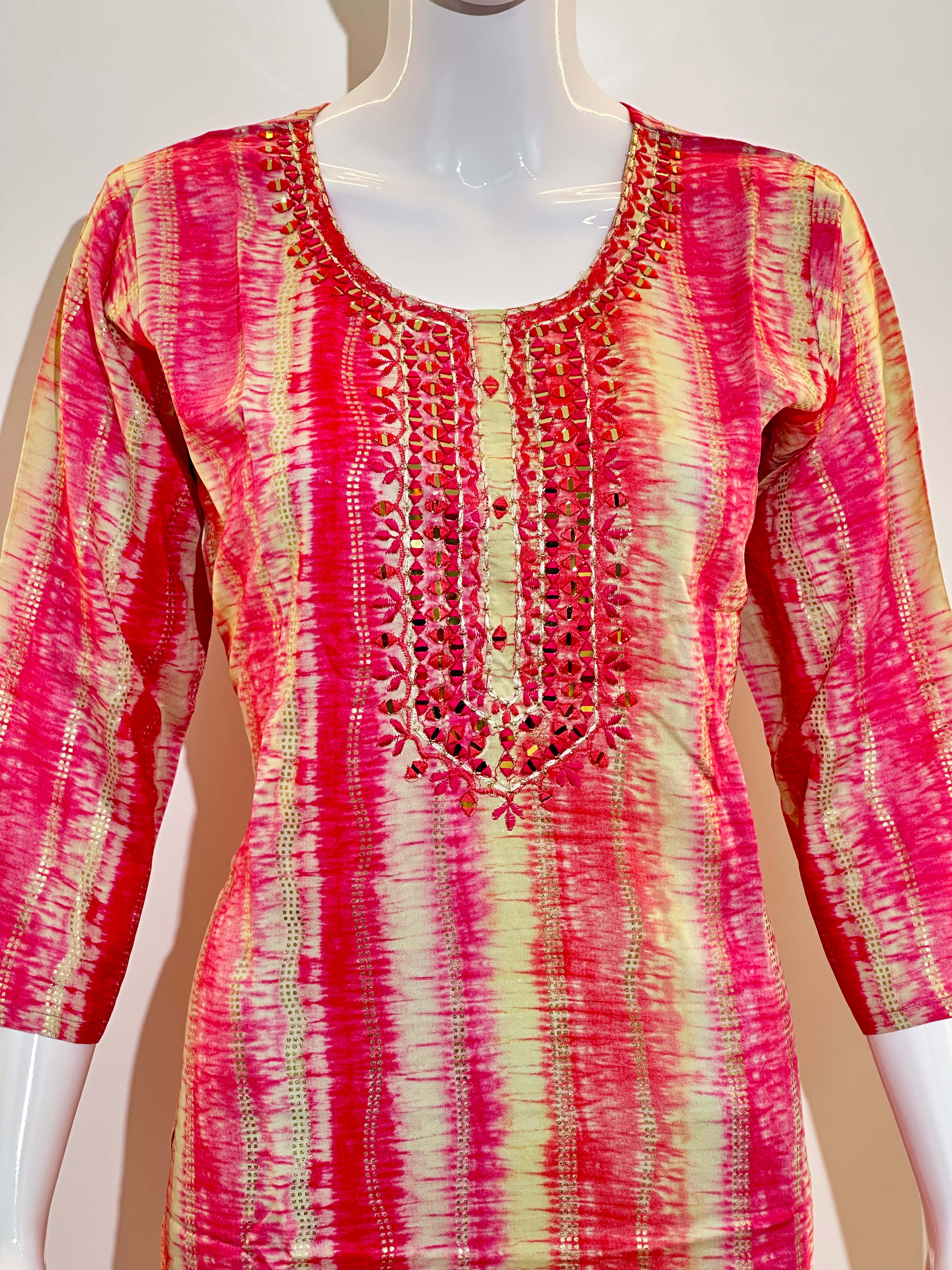 Image of Rayon with Hand and border work Kurti