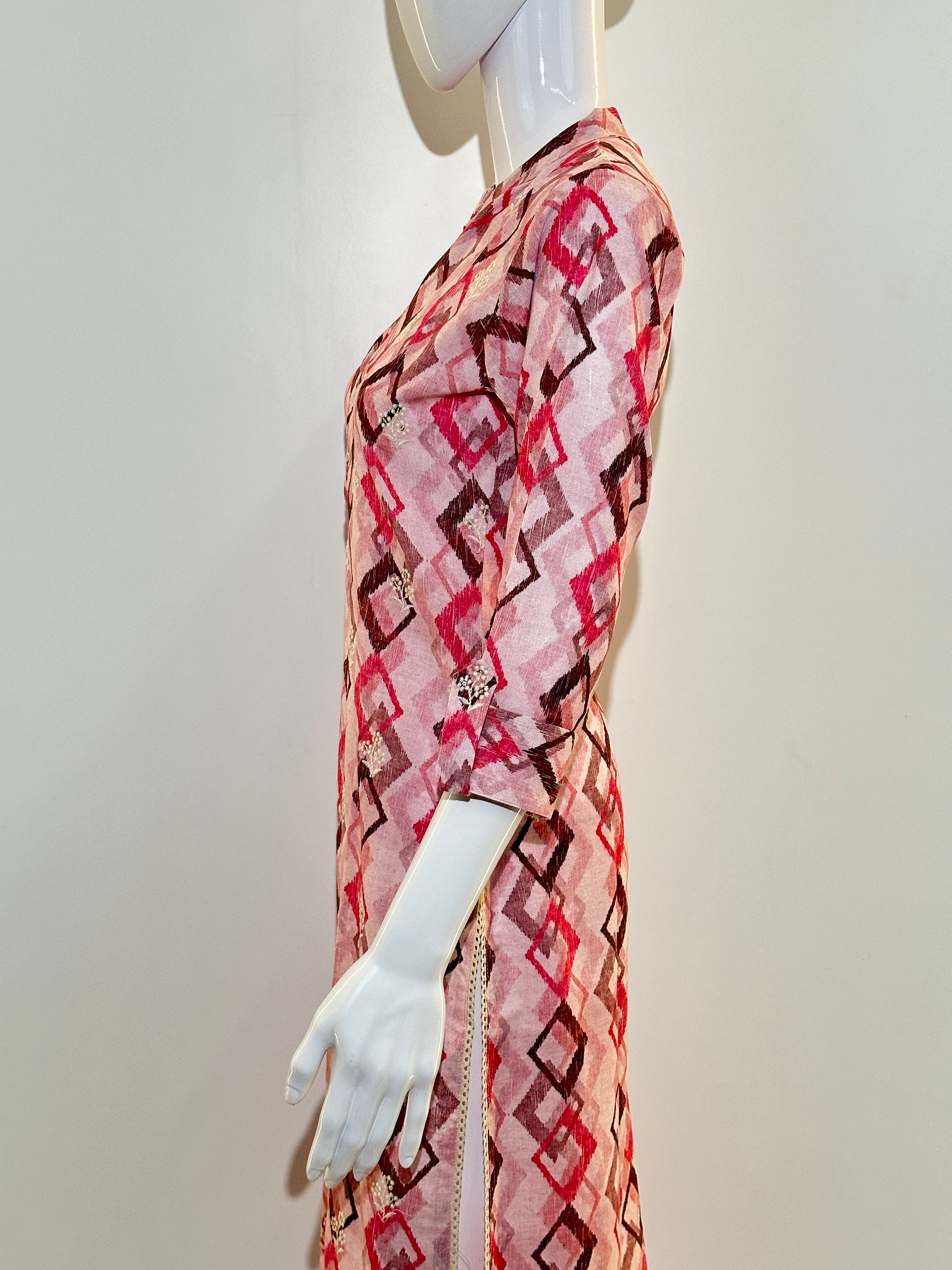 Image of Cotton Straight Kurti with Embroidary Sequence work