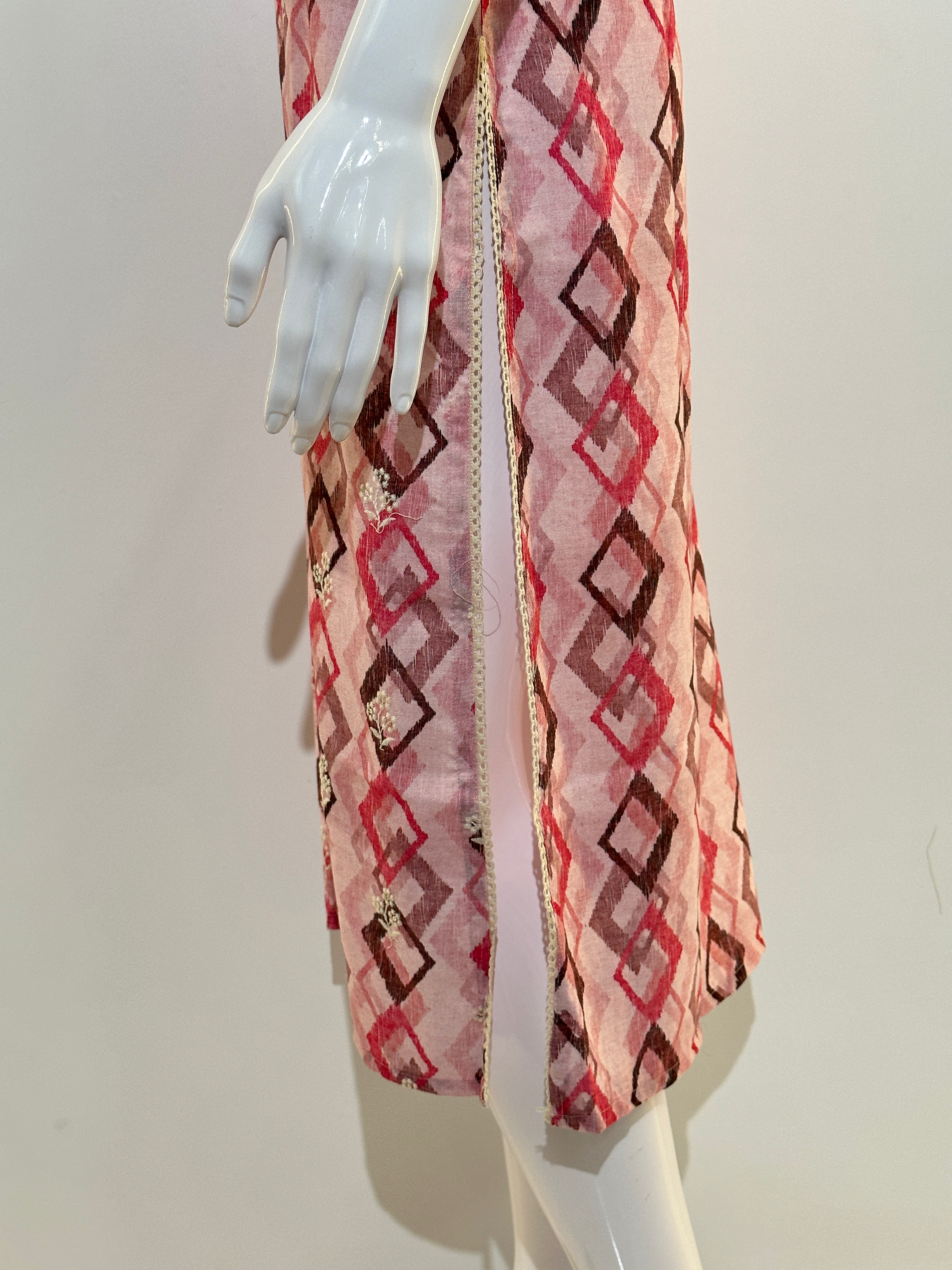 Image of Cotton Straight Kurti with Embroidary Sequence work