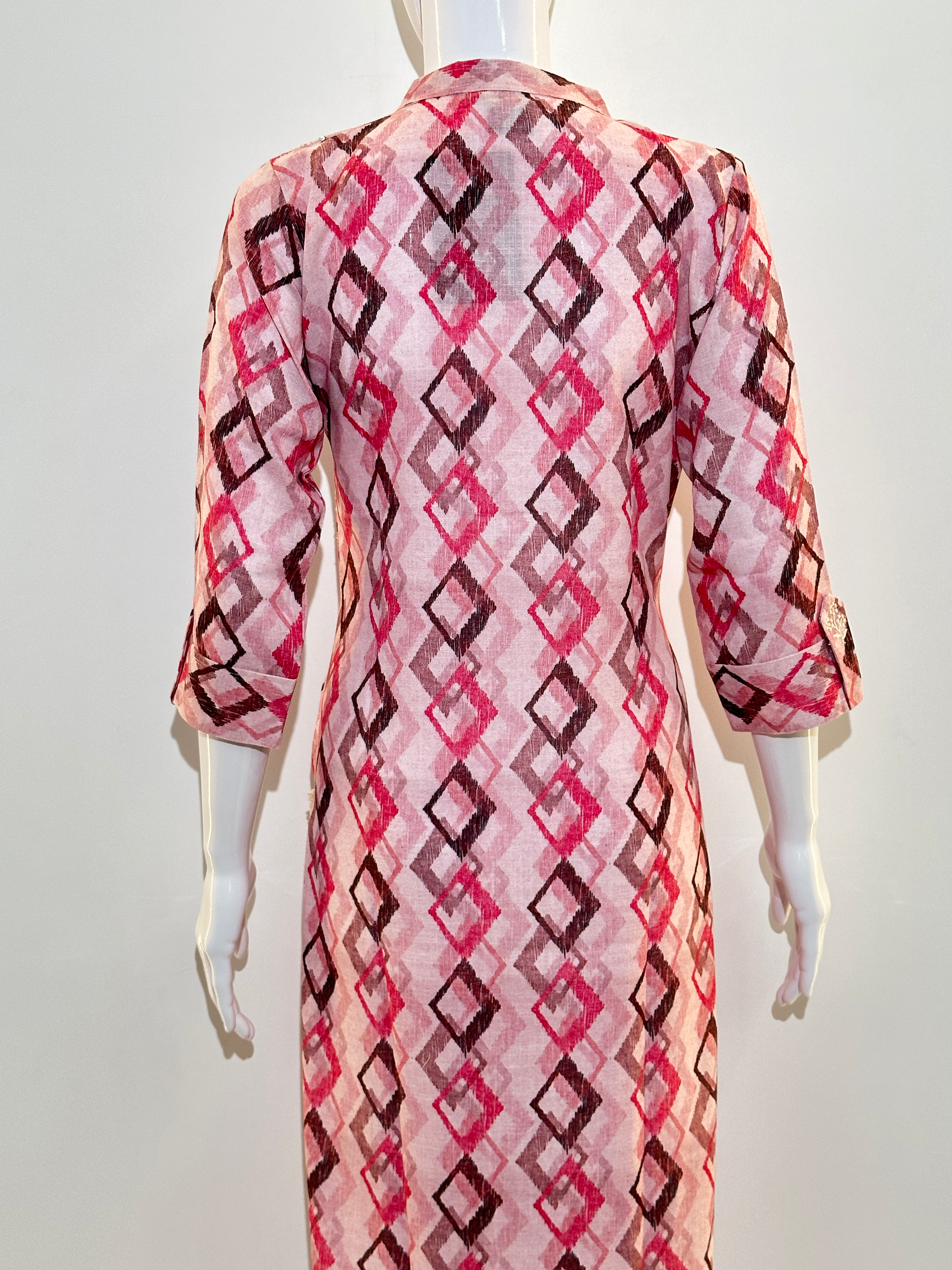 Image of Cotton Straight Kurti with Embroidary Sequence work