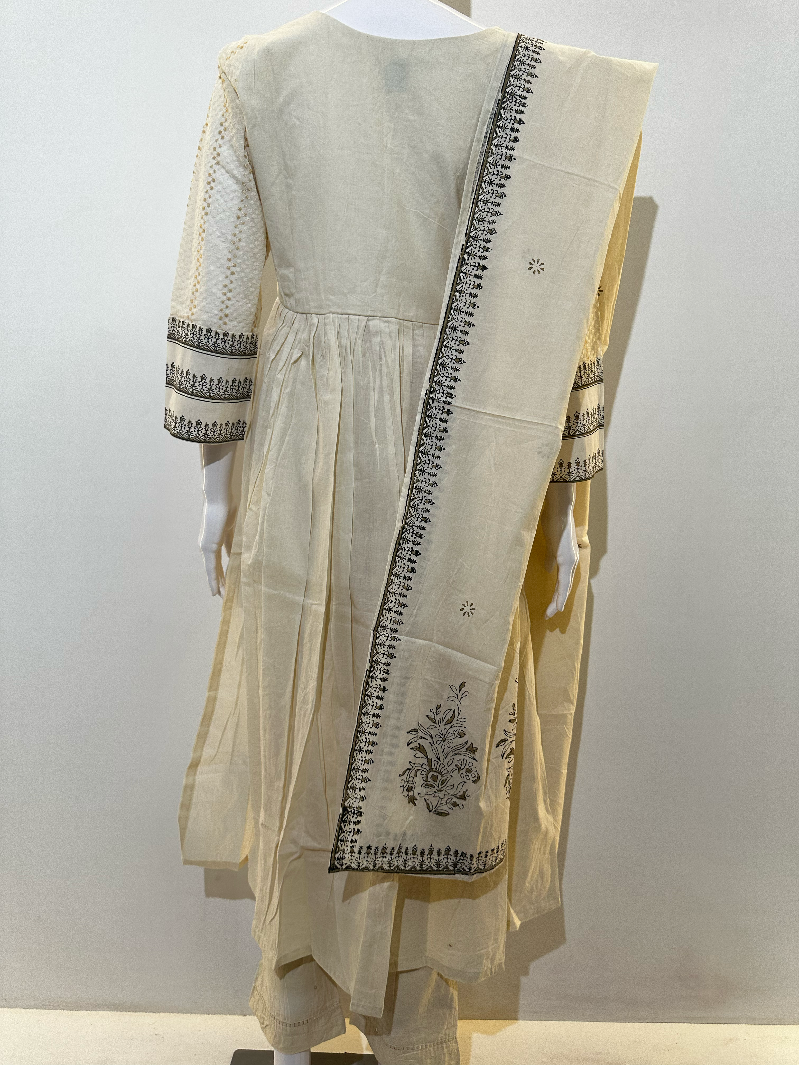Image of Cotton Embroidery kurti Set - 3 Piece