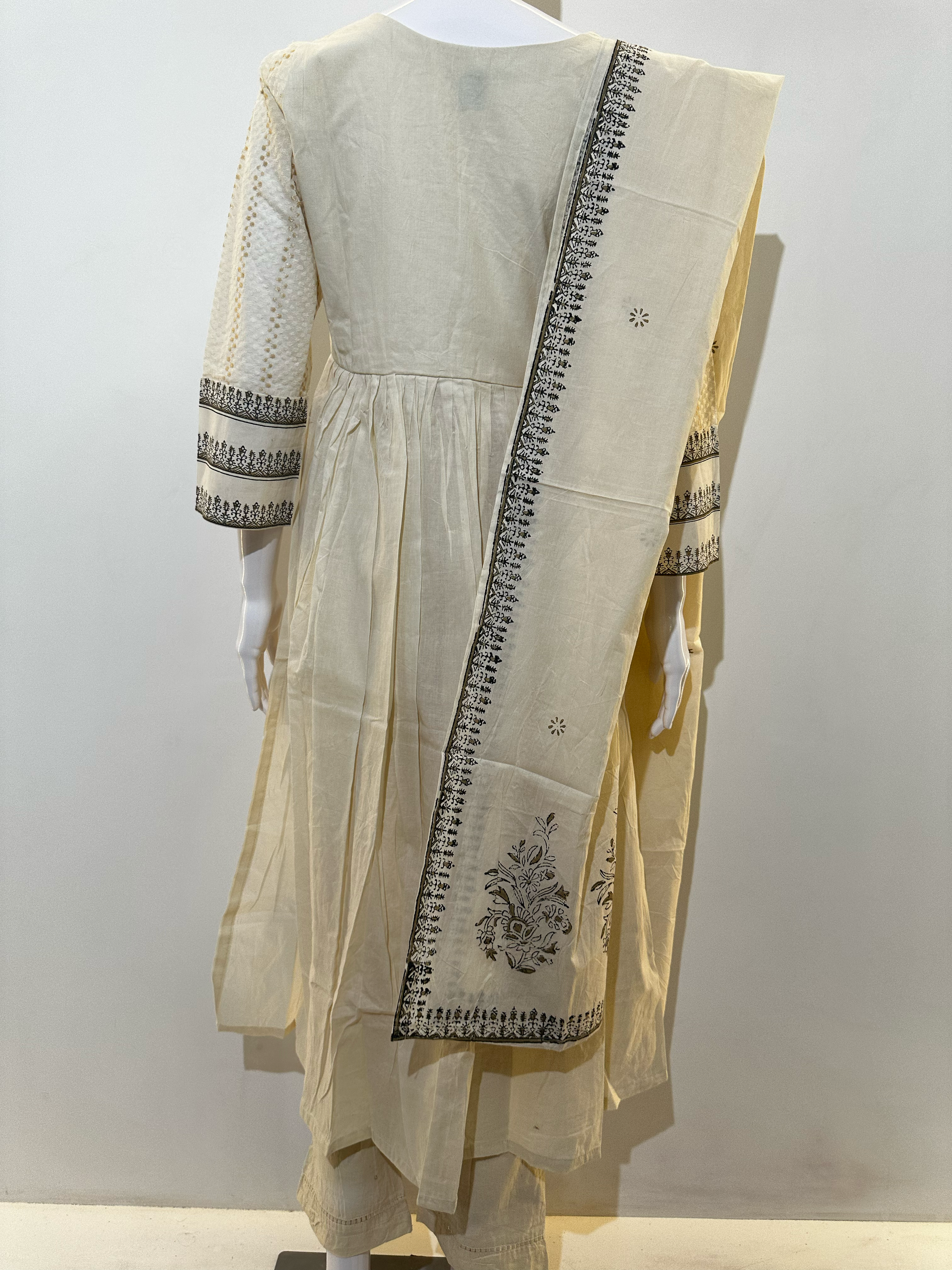 Cotton Embroidery kurti Set - 3 Piece