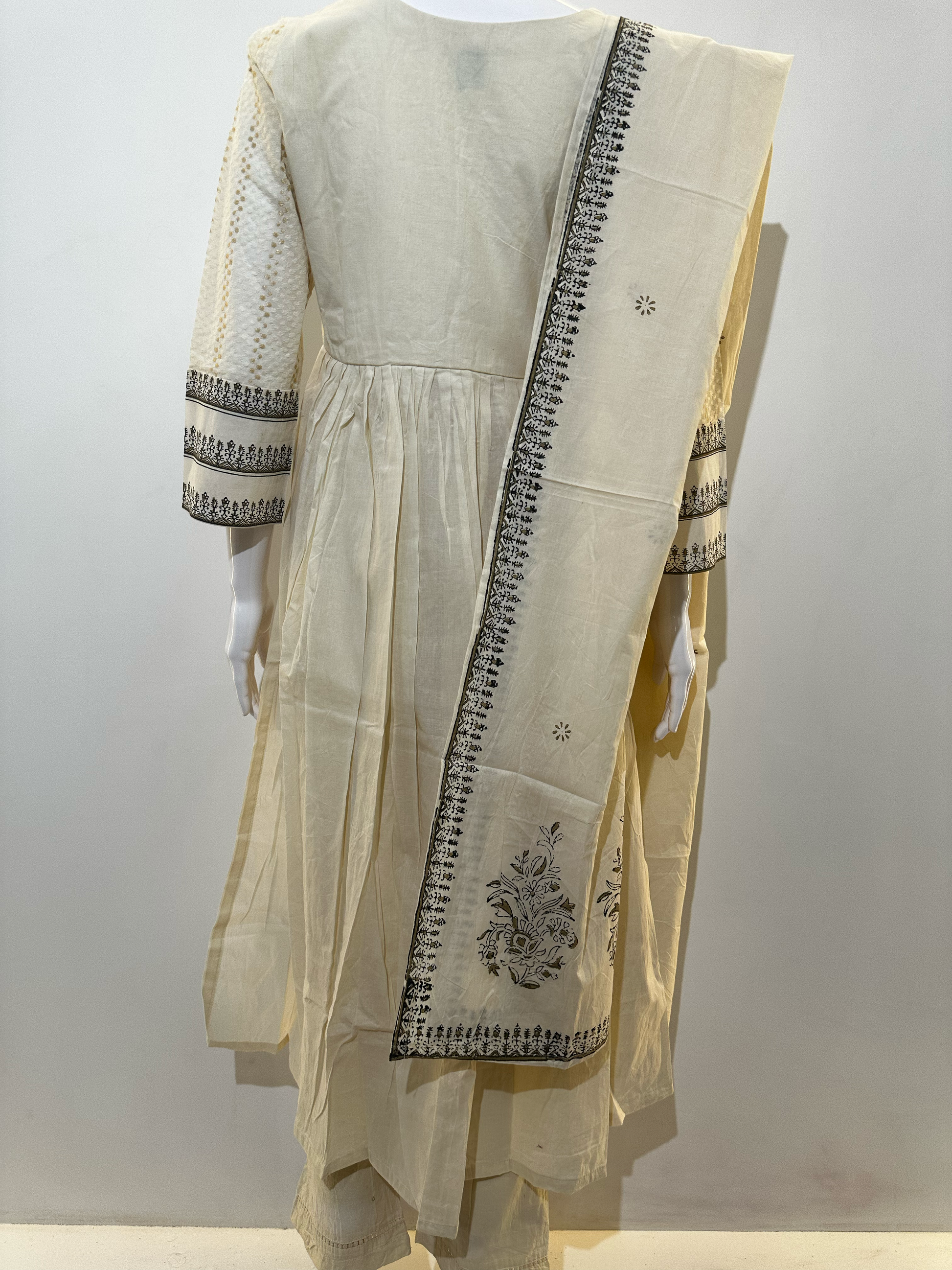 Cotton Embroidery kurti Set - 3 Piece