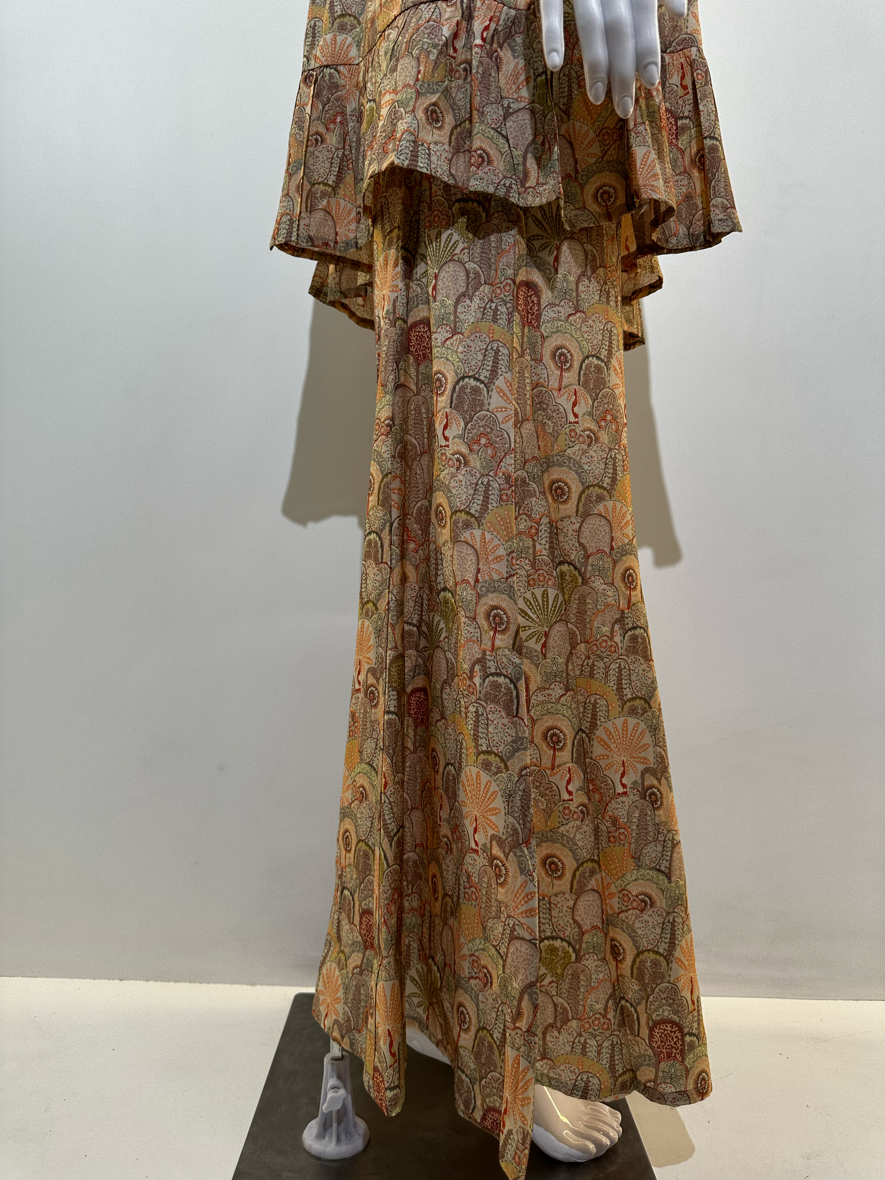 Image of Muslin Embroidery Bell Bottom Kurti Set