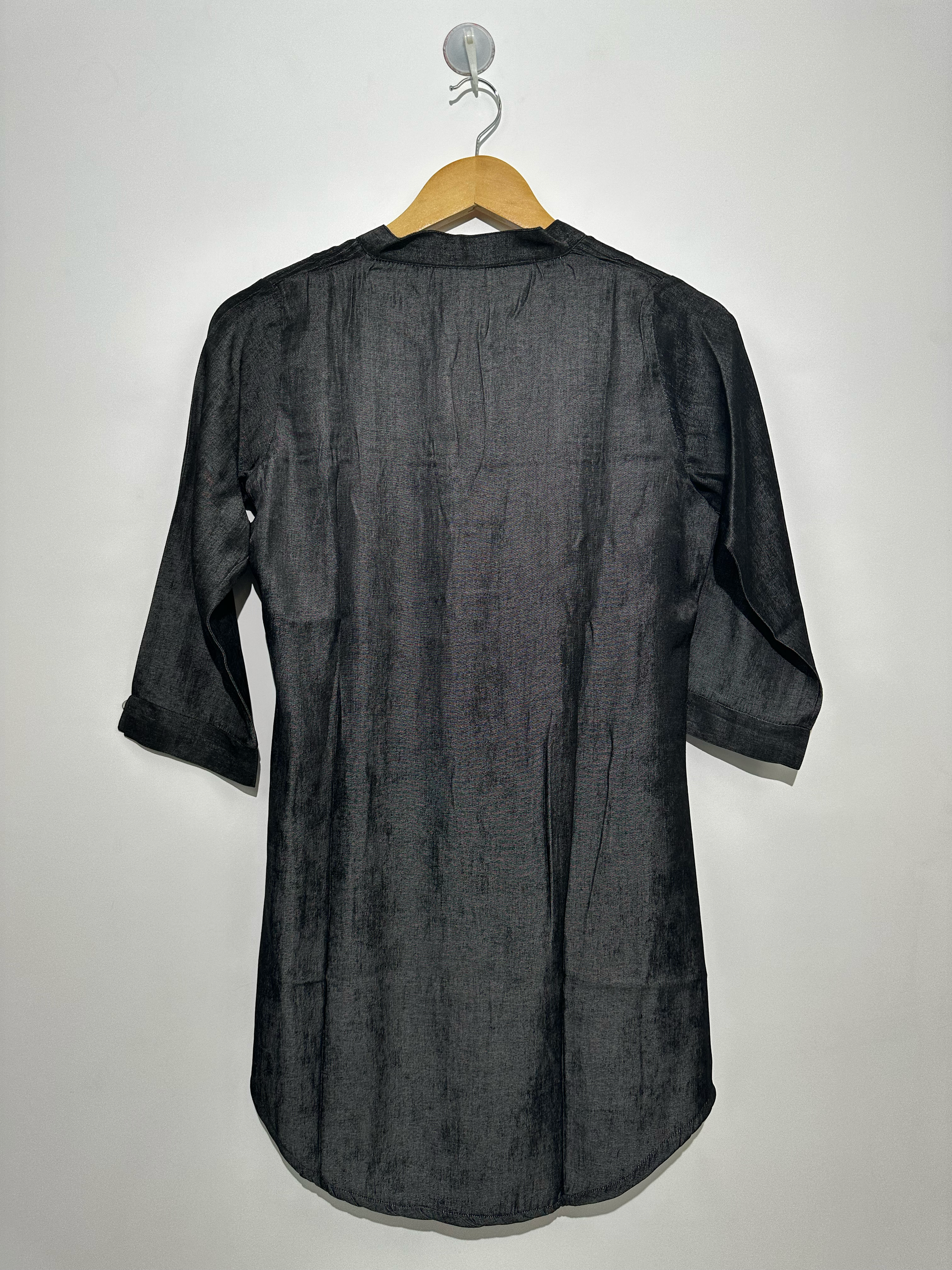 Black Denim Tunic with center work