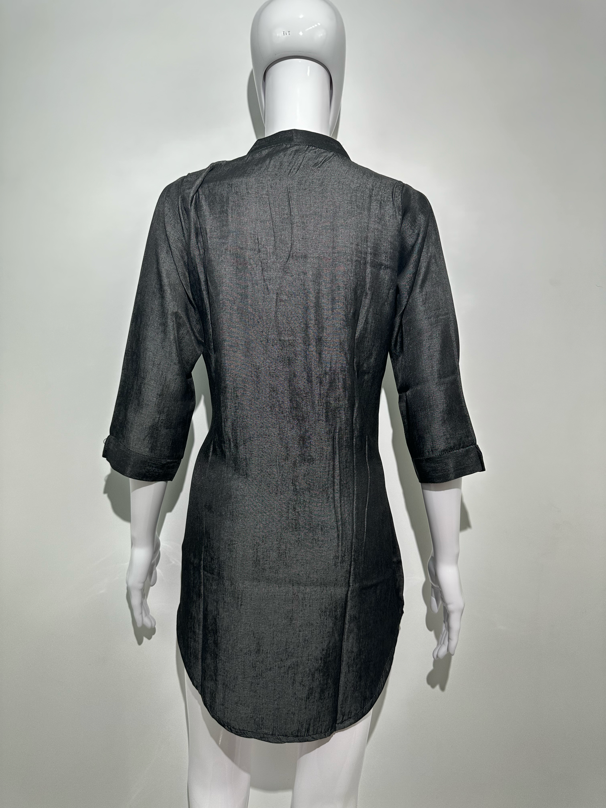 Black Denim Tunic with center work