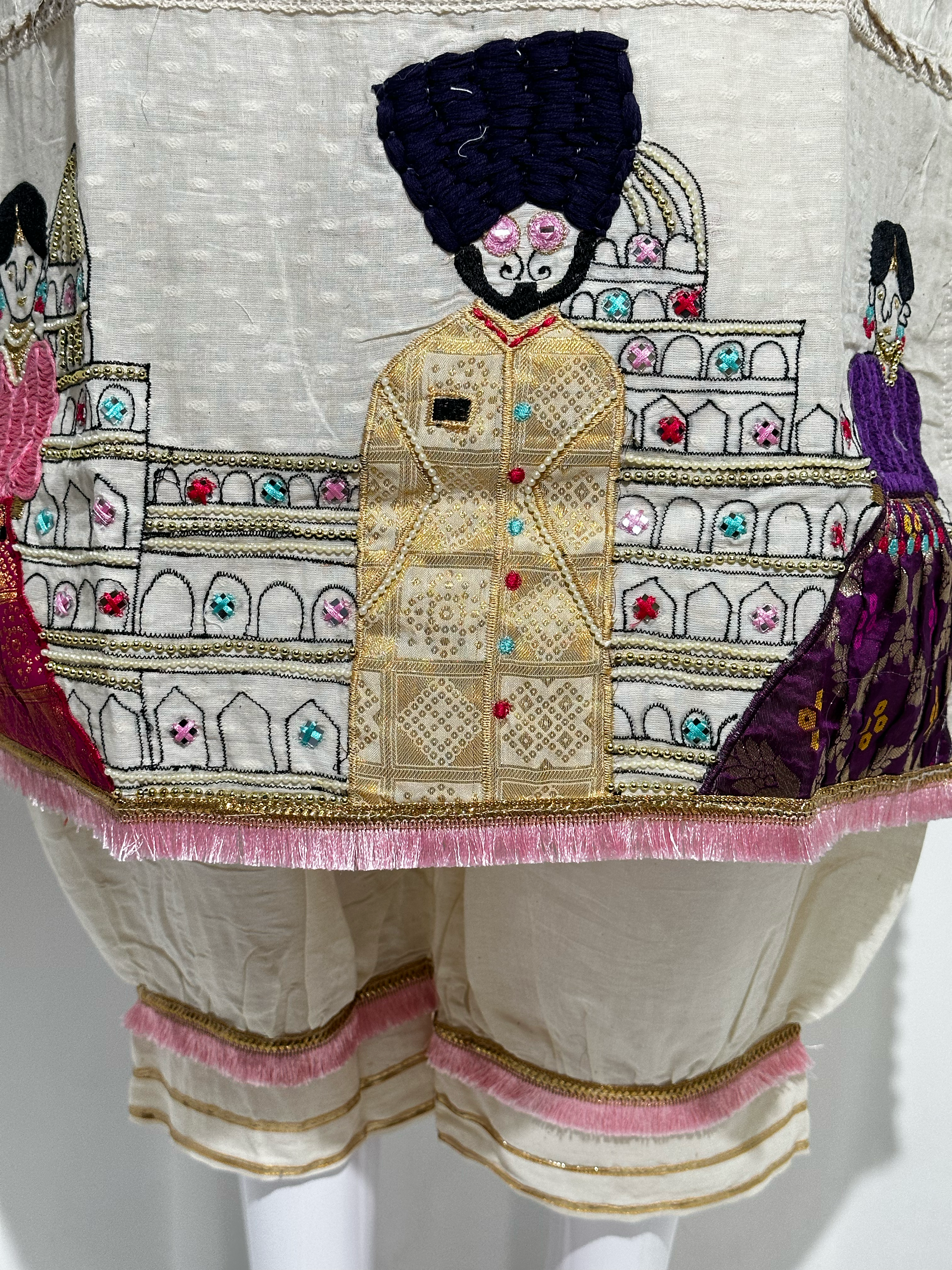 Image of Afghani Style Daman Thread work  - 3 Piece