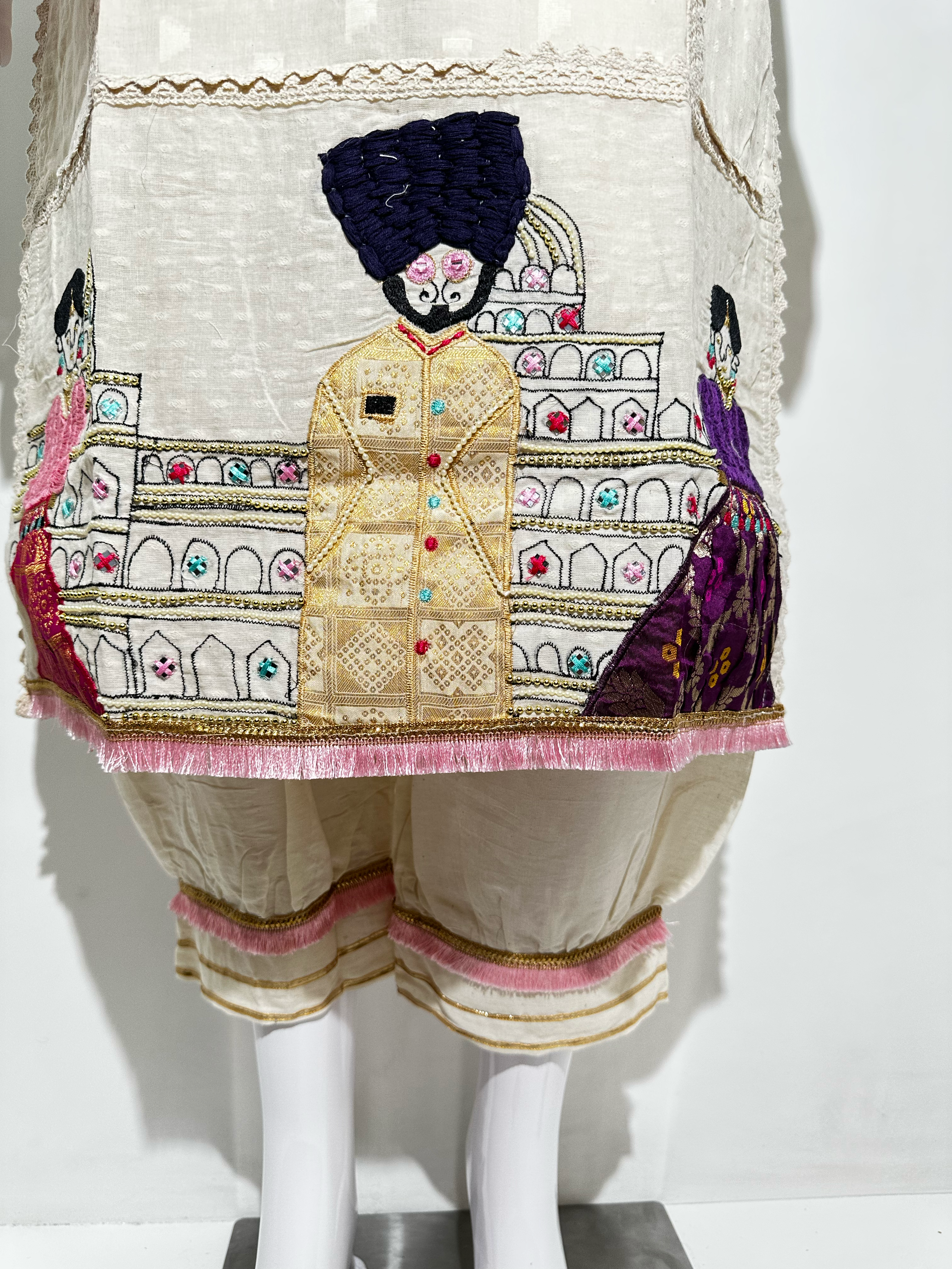 Image of Afghani Style Daman Thread work  - 3 Piece