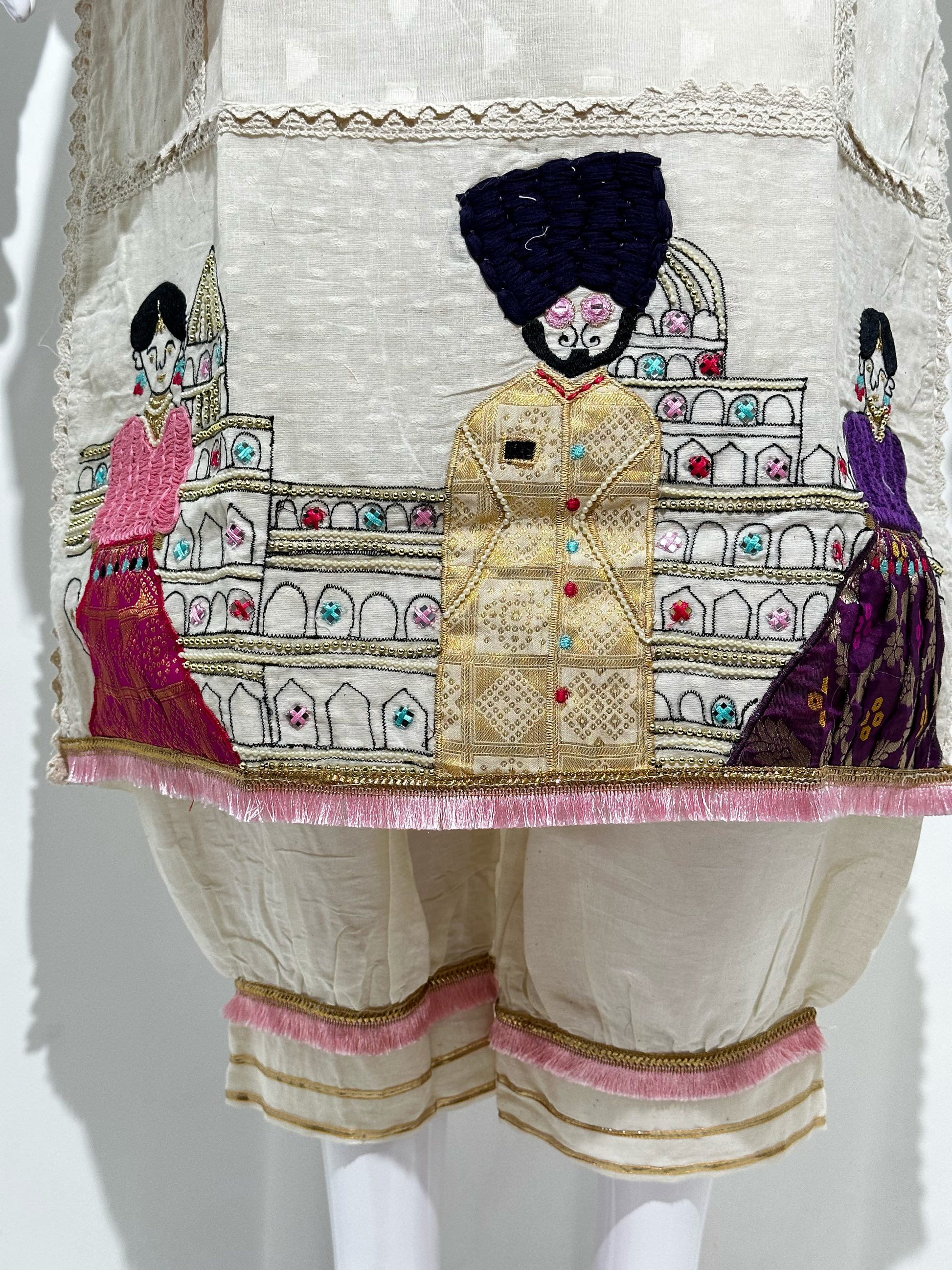 Afghani Style Daman Thread work  - 3 Piece