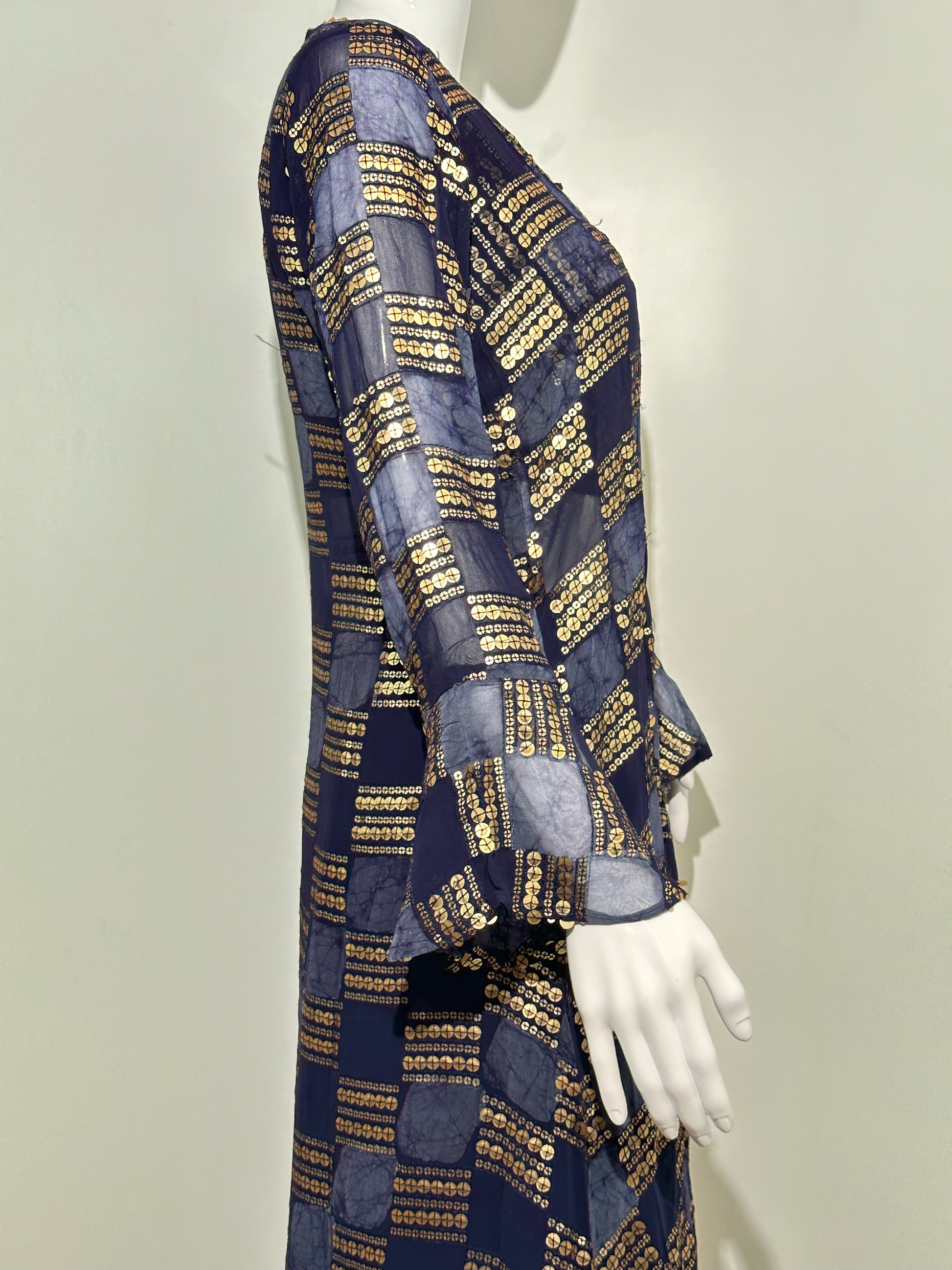 Blue Georgette Three Piece Set