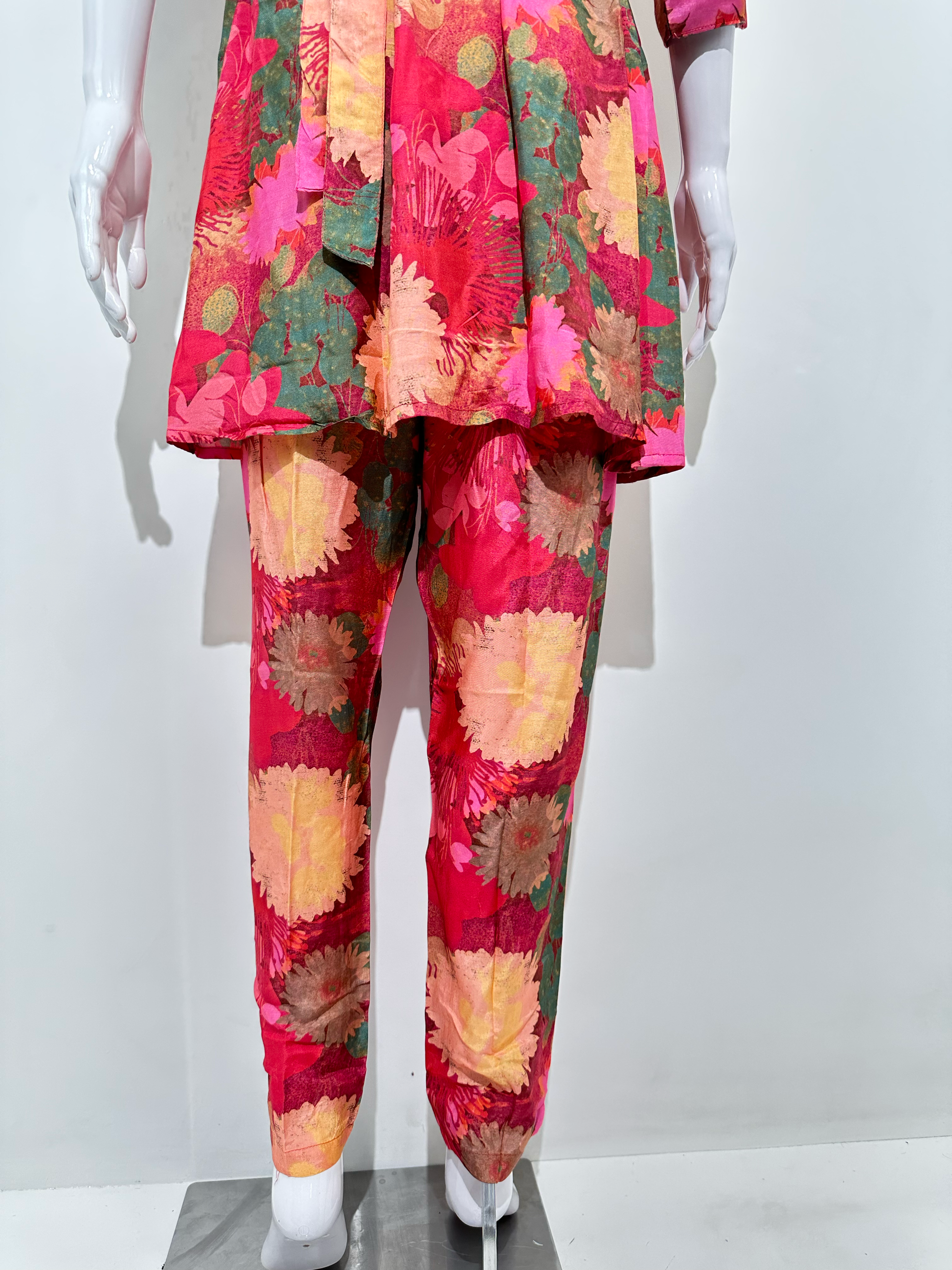 Muslin Hand work Coord Set - with Belt