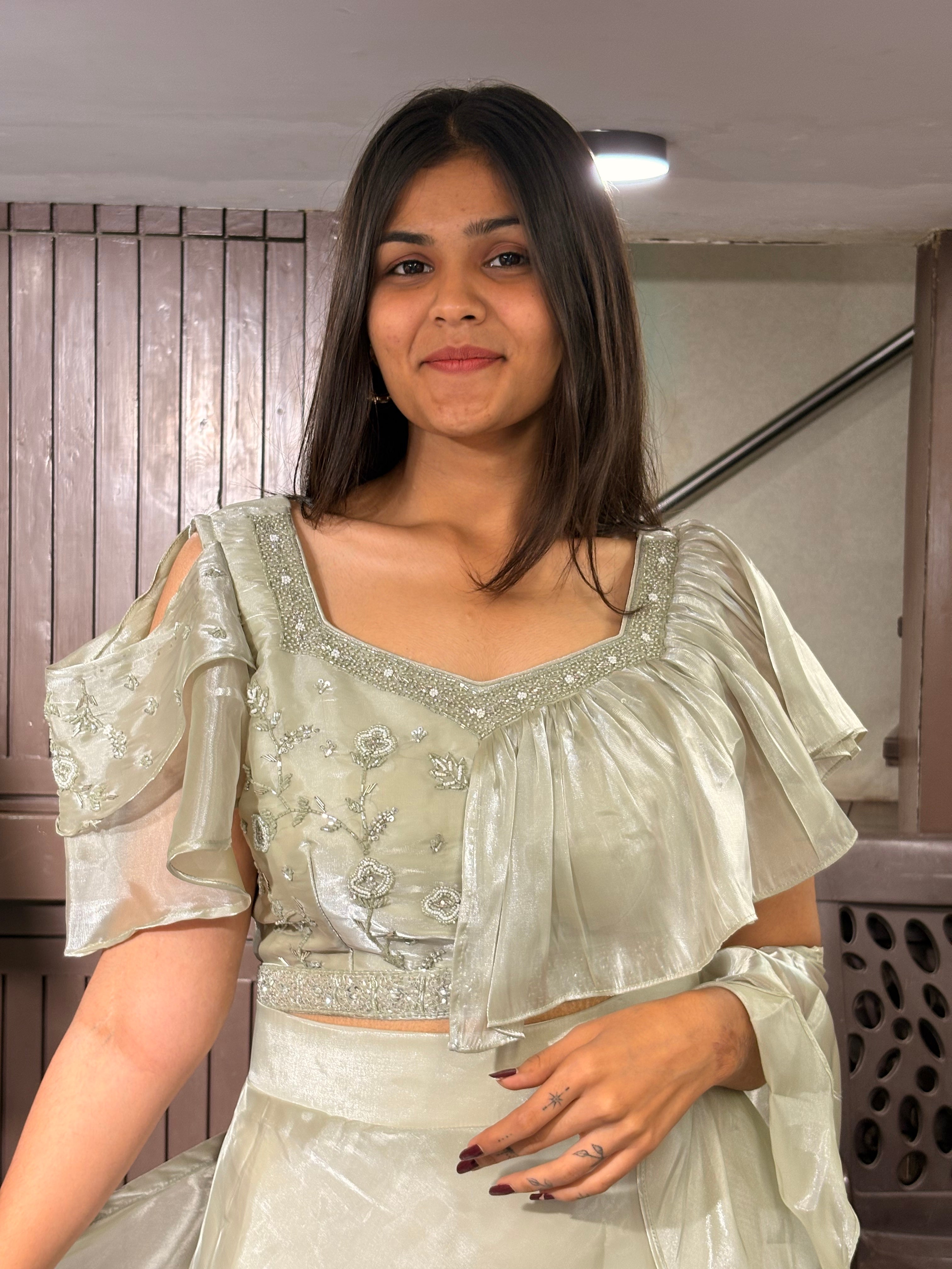 Image of Pure Silk 3 Piece Indo western