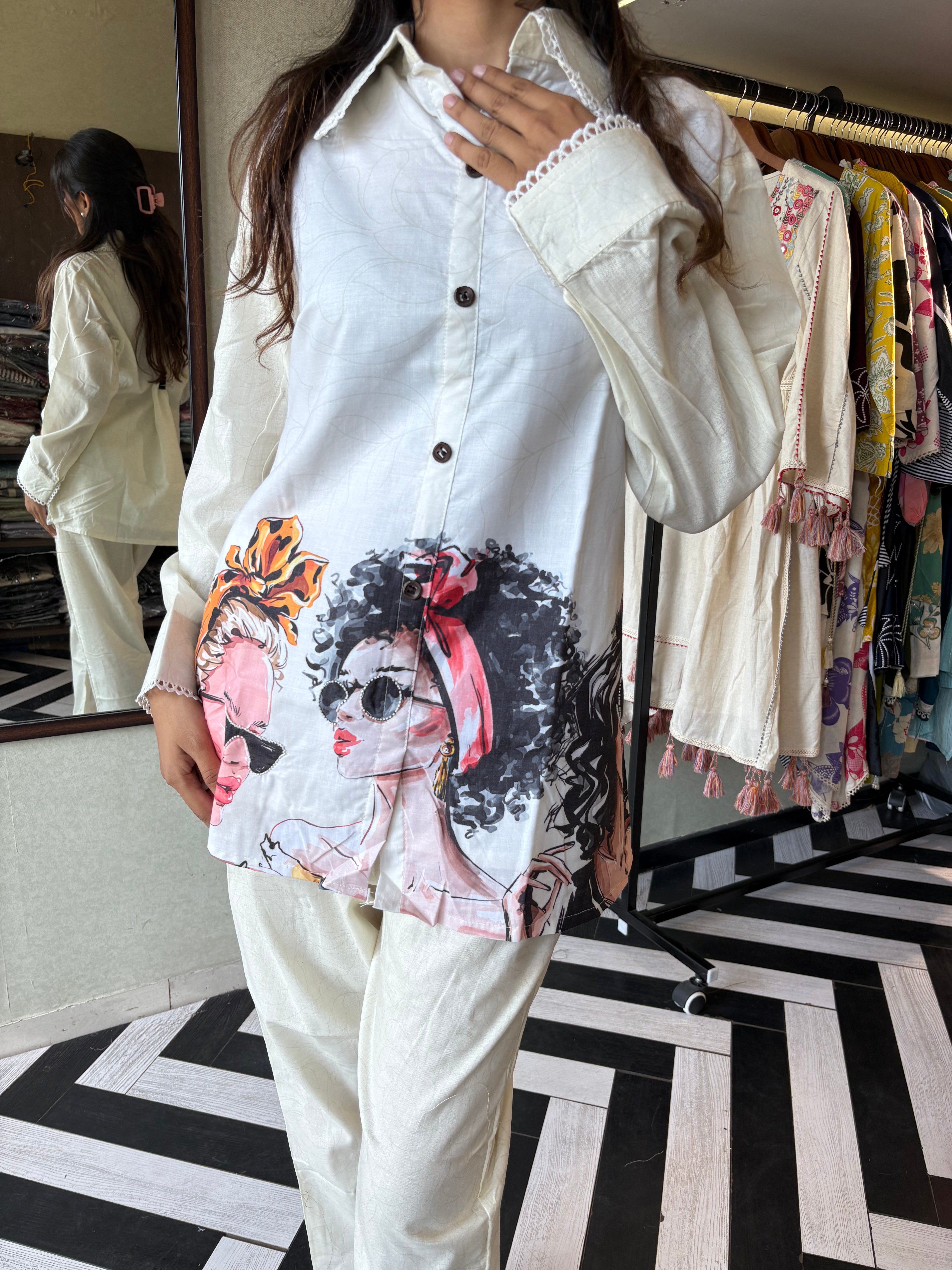 Image of Bold Prints. Breezy Feels. Beautiful You!

Unleash your everyday fashion with this pure cotton designer coord set in stunning figure prints! Soft, breathable & statement-making - it's your go-to pick for daily elegance and weekend flair.