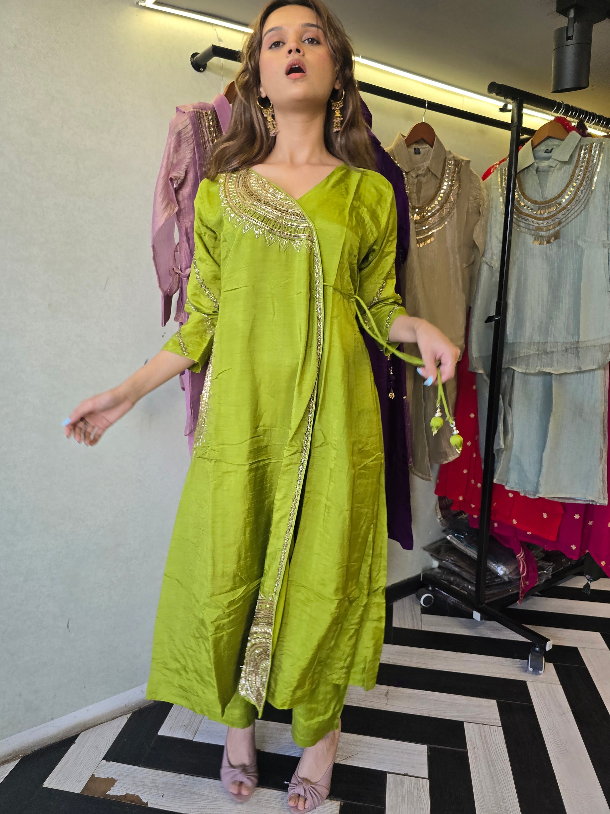 Pure Russian Silk with Hand Work