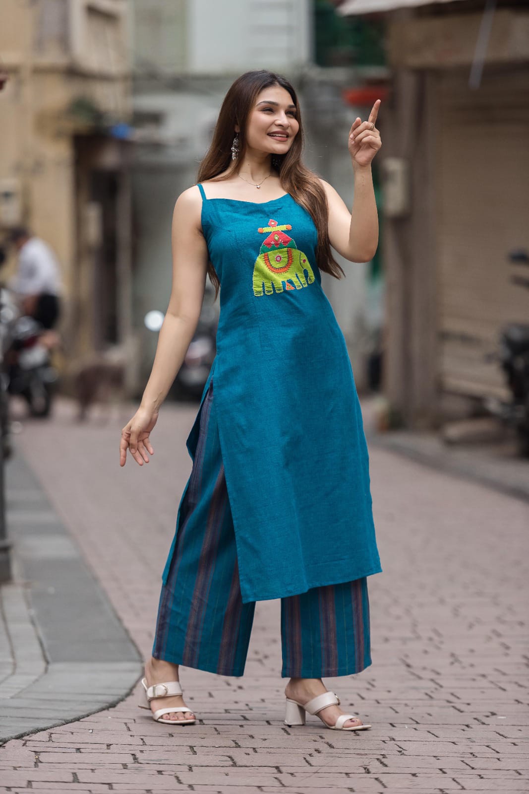 Image of Tadko Brand Pure Cotton 2 Piece Spaghetti Coord Set
