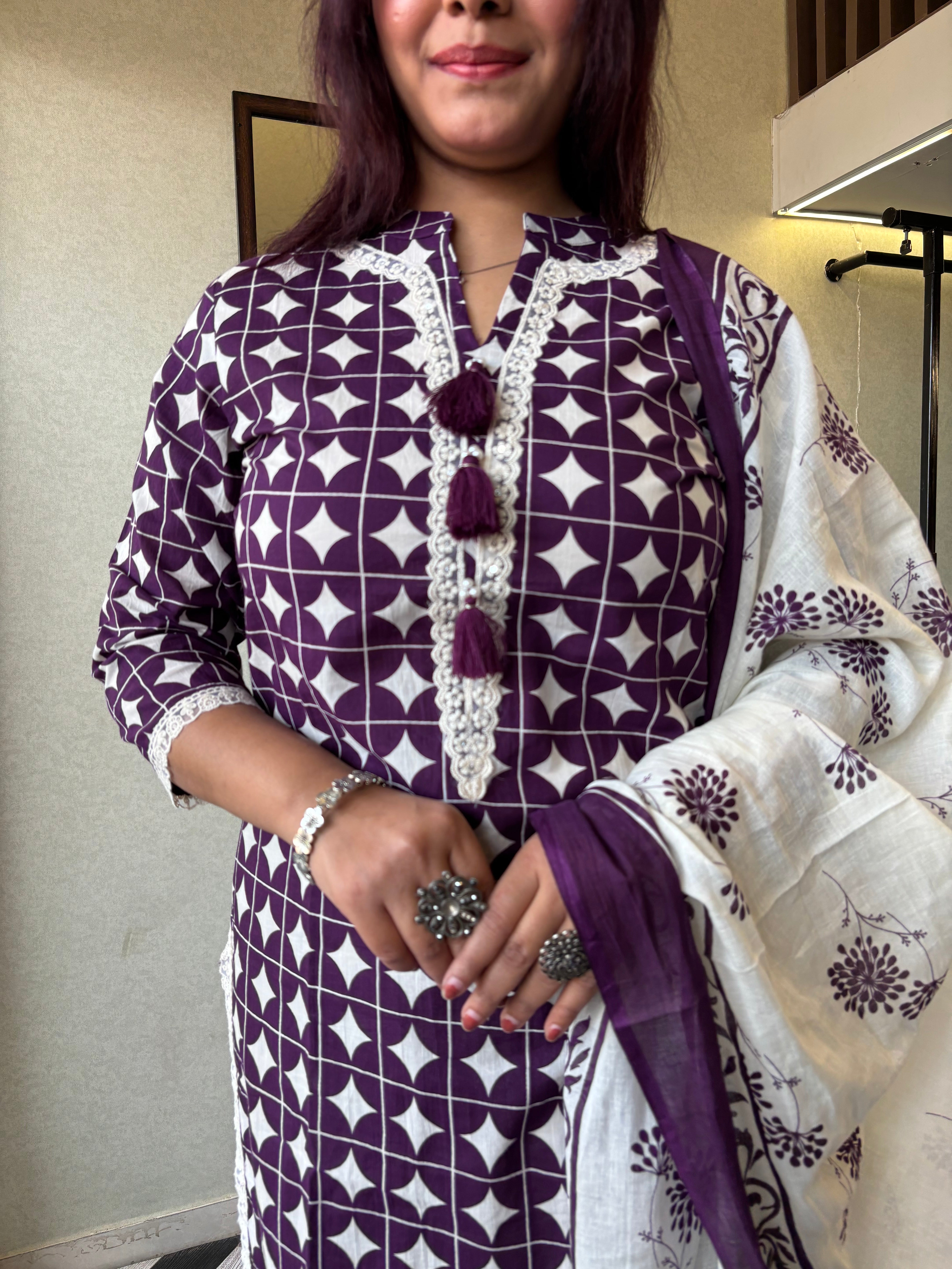 Image of Pure Mull Cotton 3 Piece Cotton Set