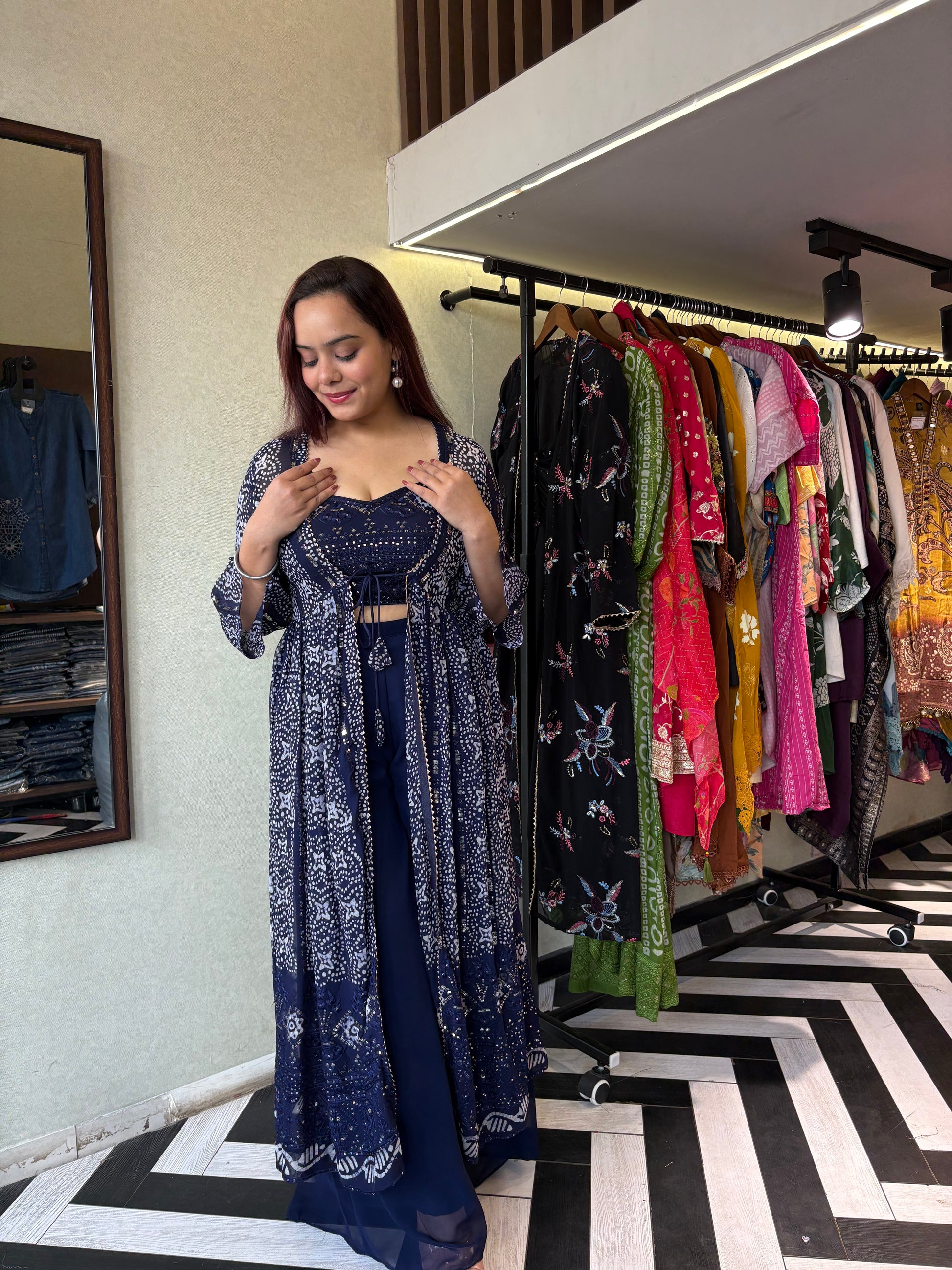 Pure Georgette 3 Piece with Hand work