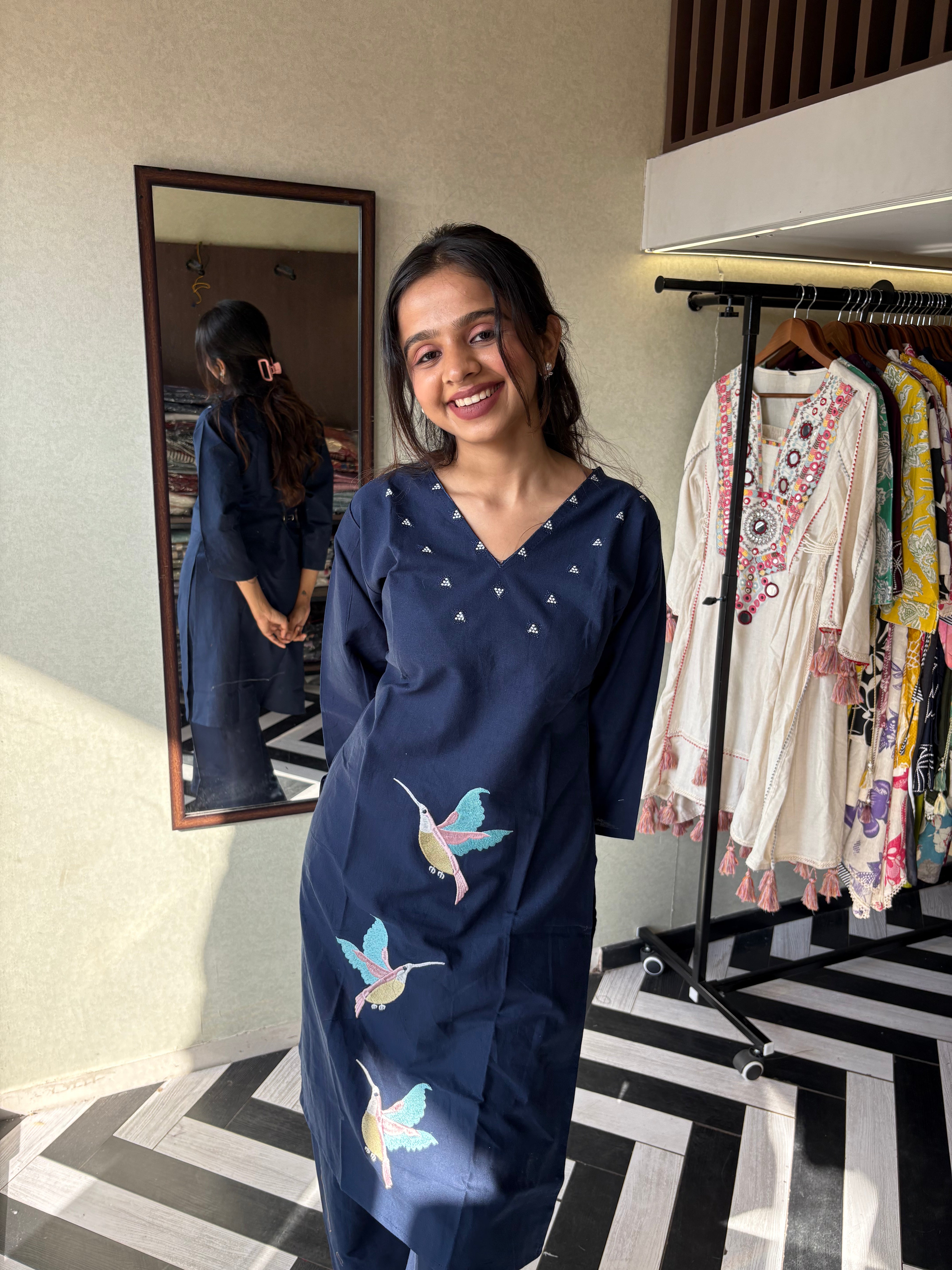 Image of Pure Cotton 2 Piece Embroidery Set