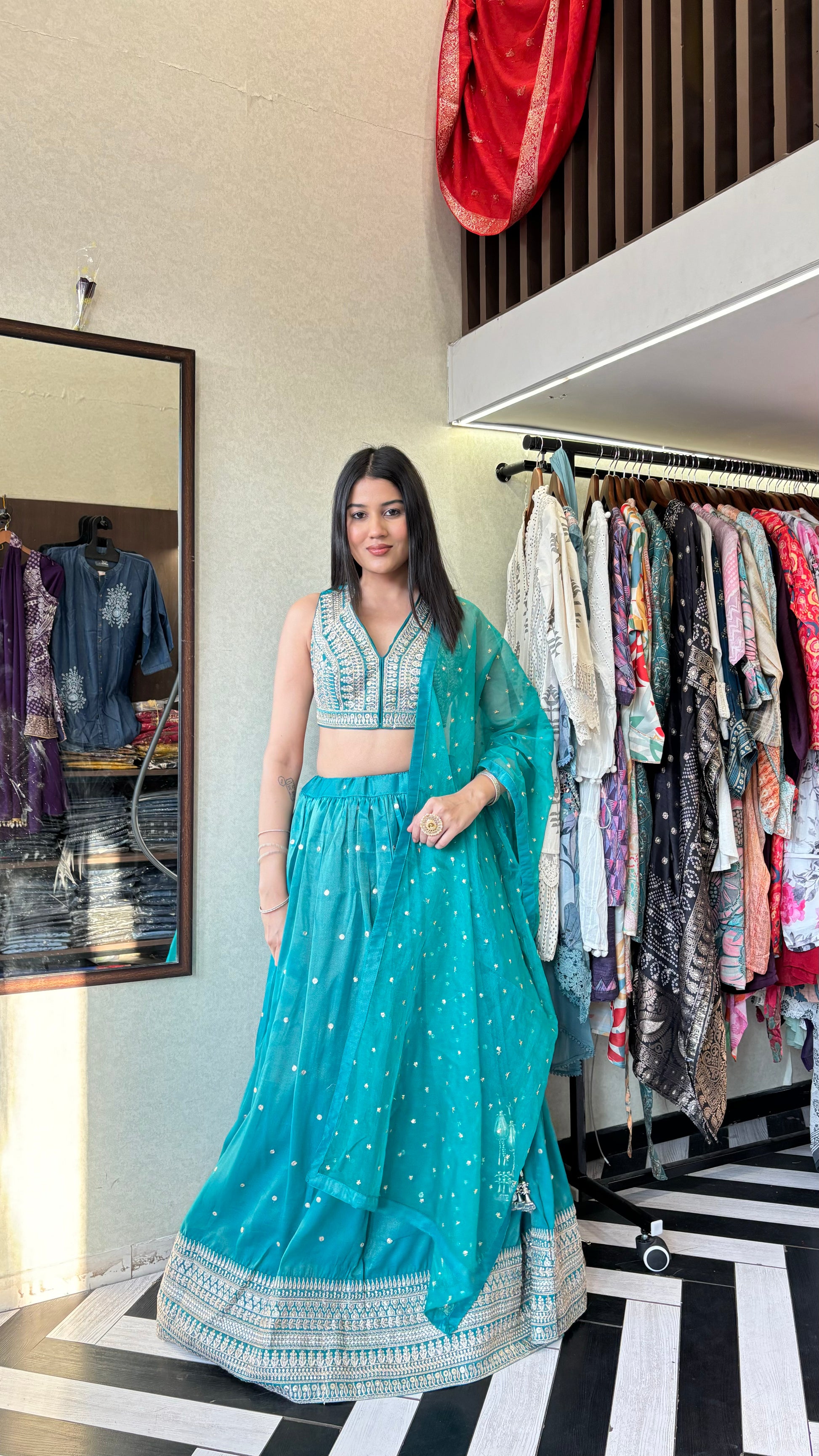 Pure Shimmer Indo western 3 Piece Set