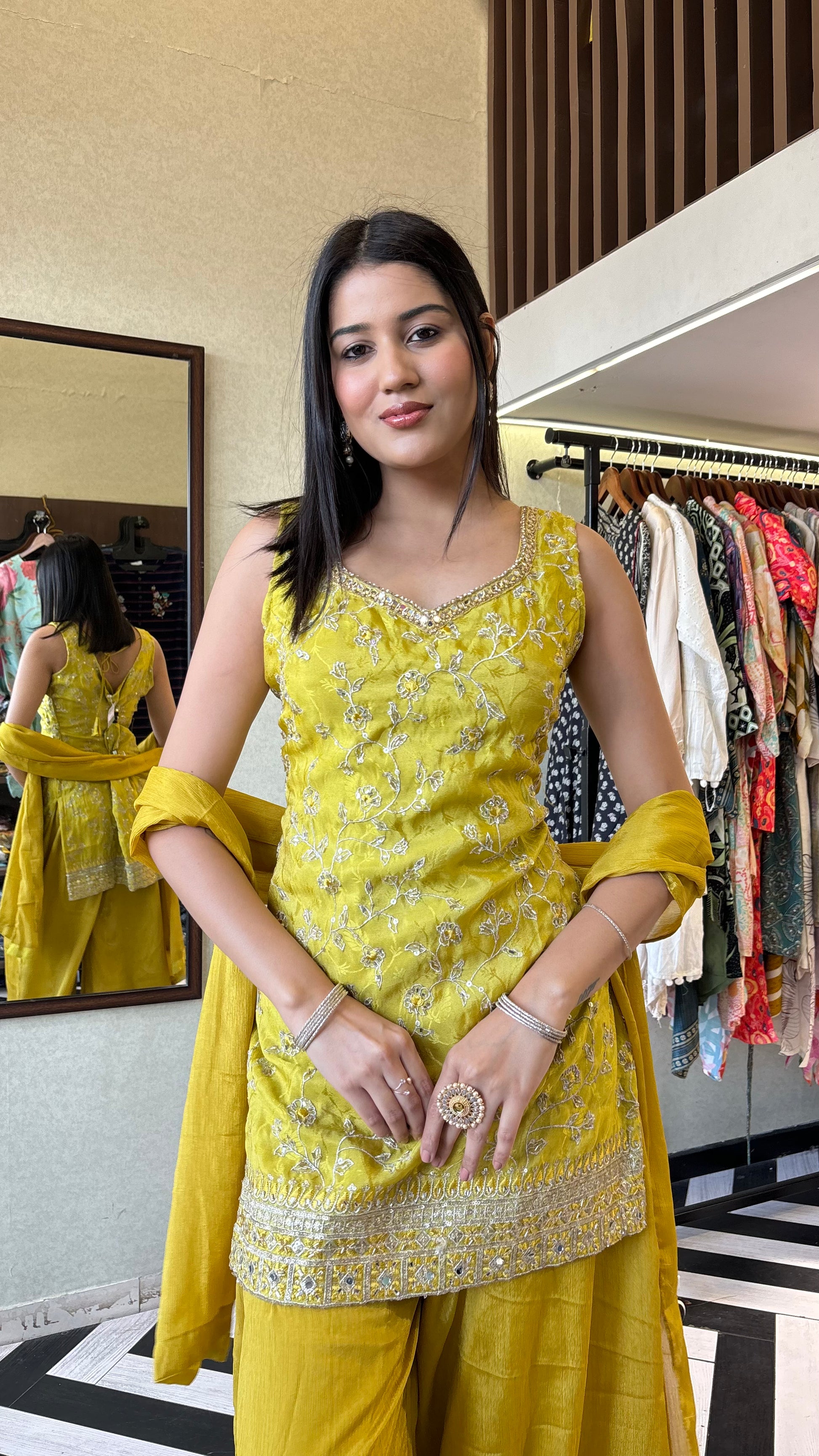 Pure Shimmer Indo-Western Style 3 Piece