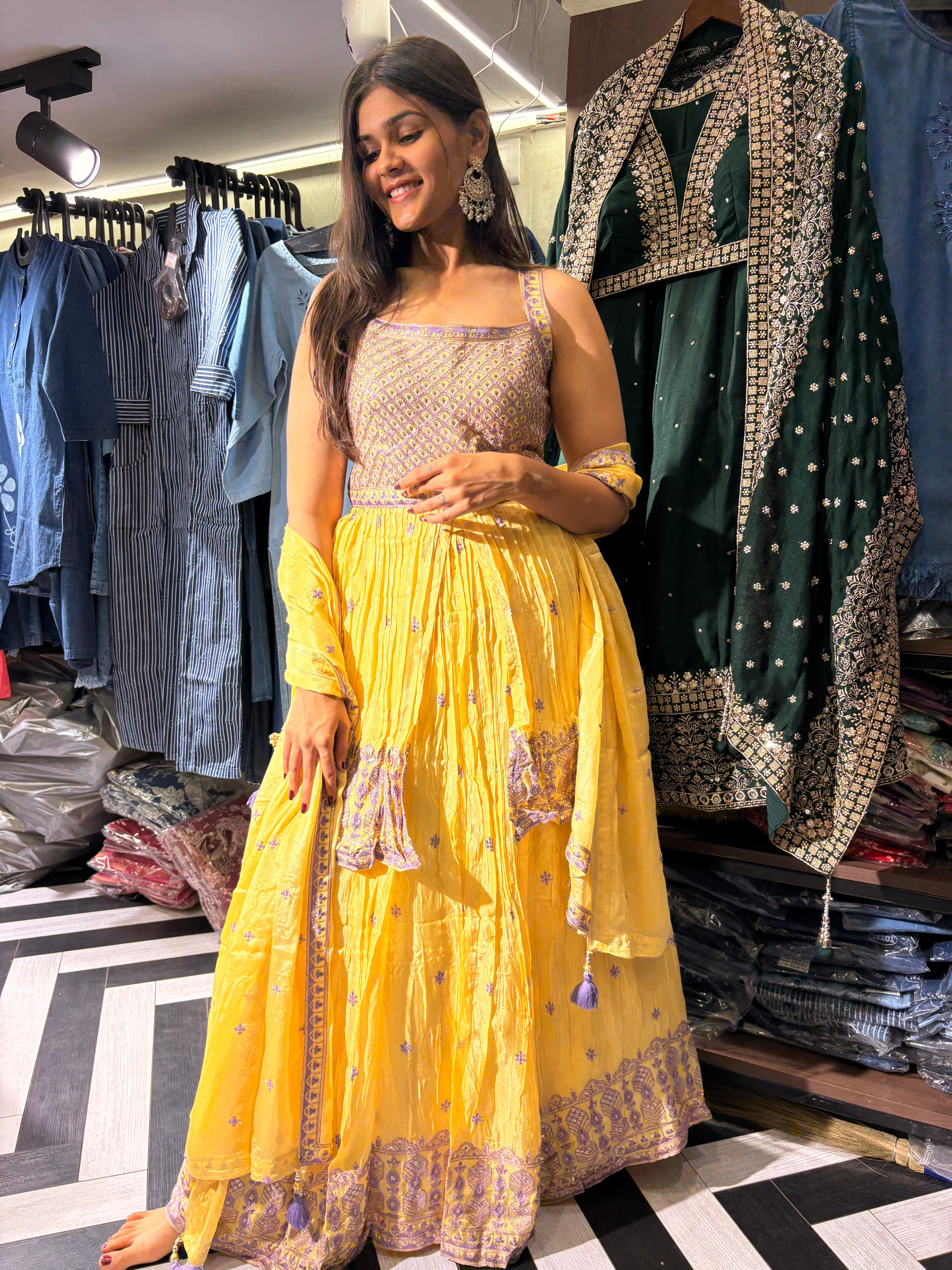 Image of Pure Silk 3 Piece Indo western