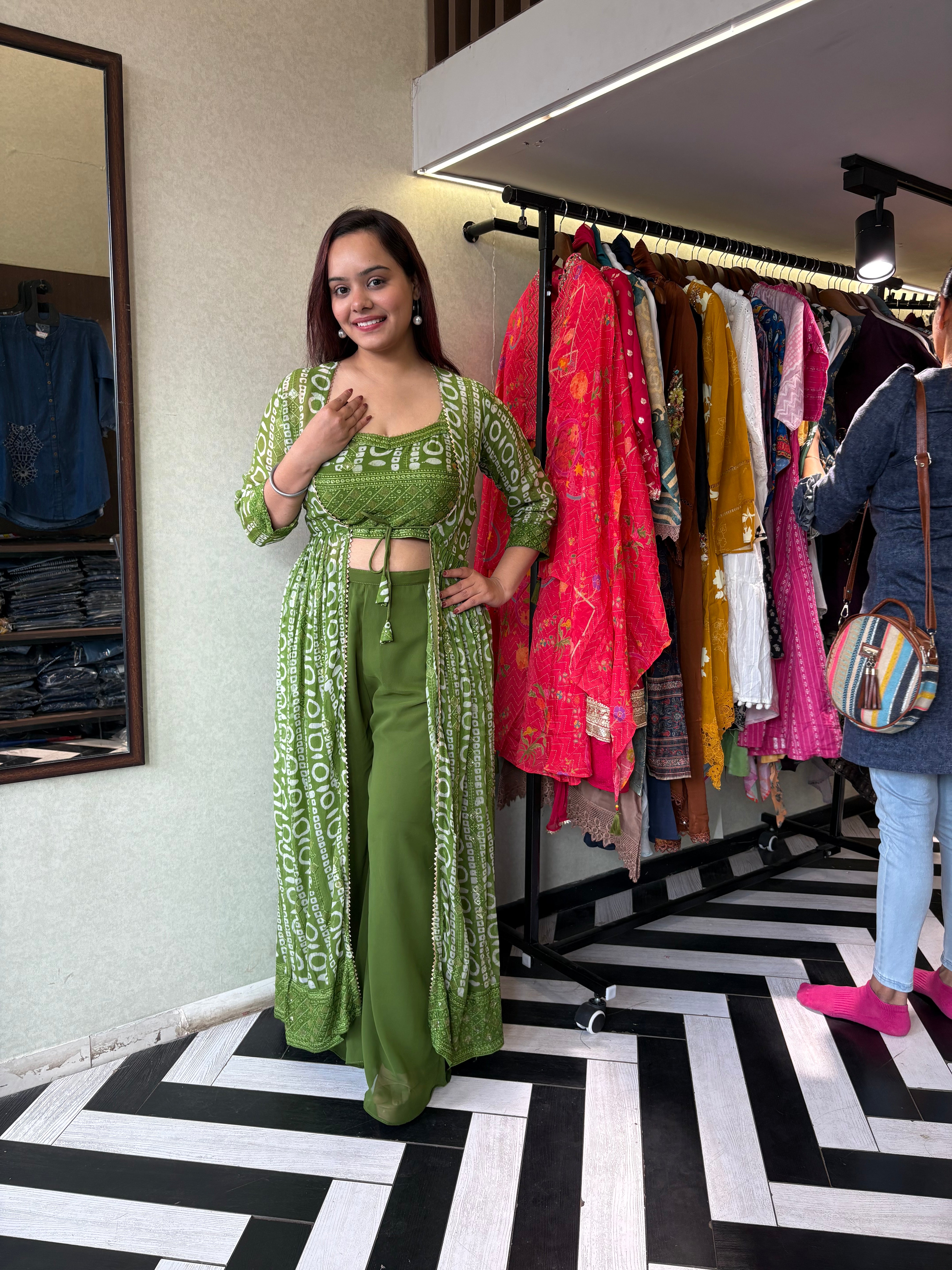 Pure Georgette 3 Piece with Hand work