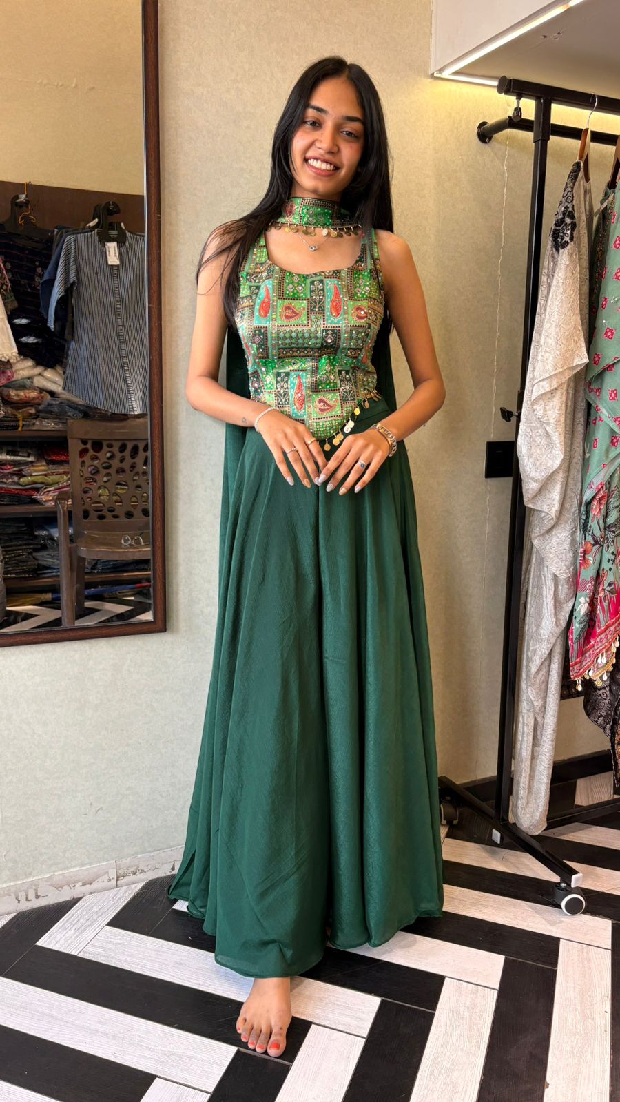 Pure Georgette Indo western