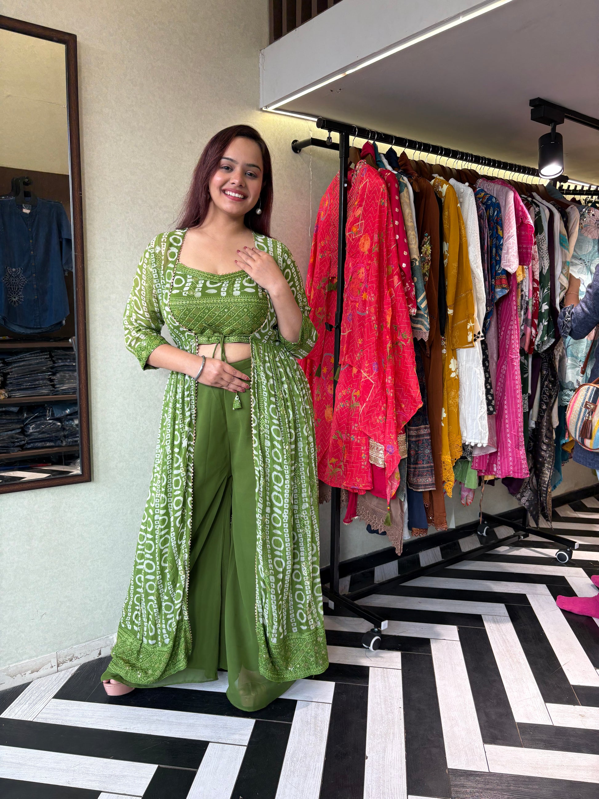 Pure Georgette 3 Piece with Hand work