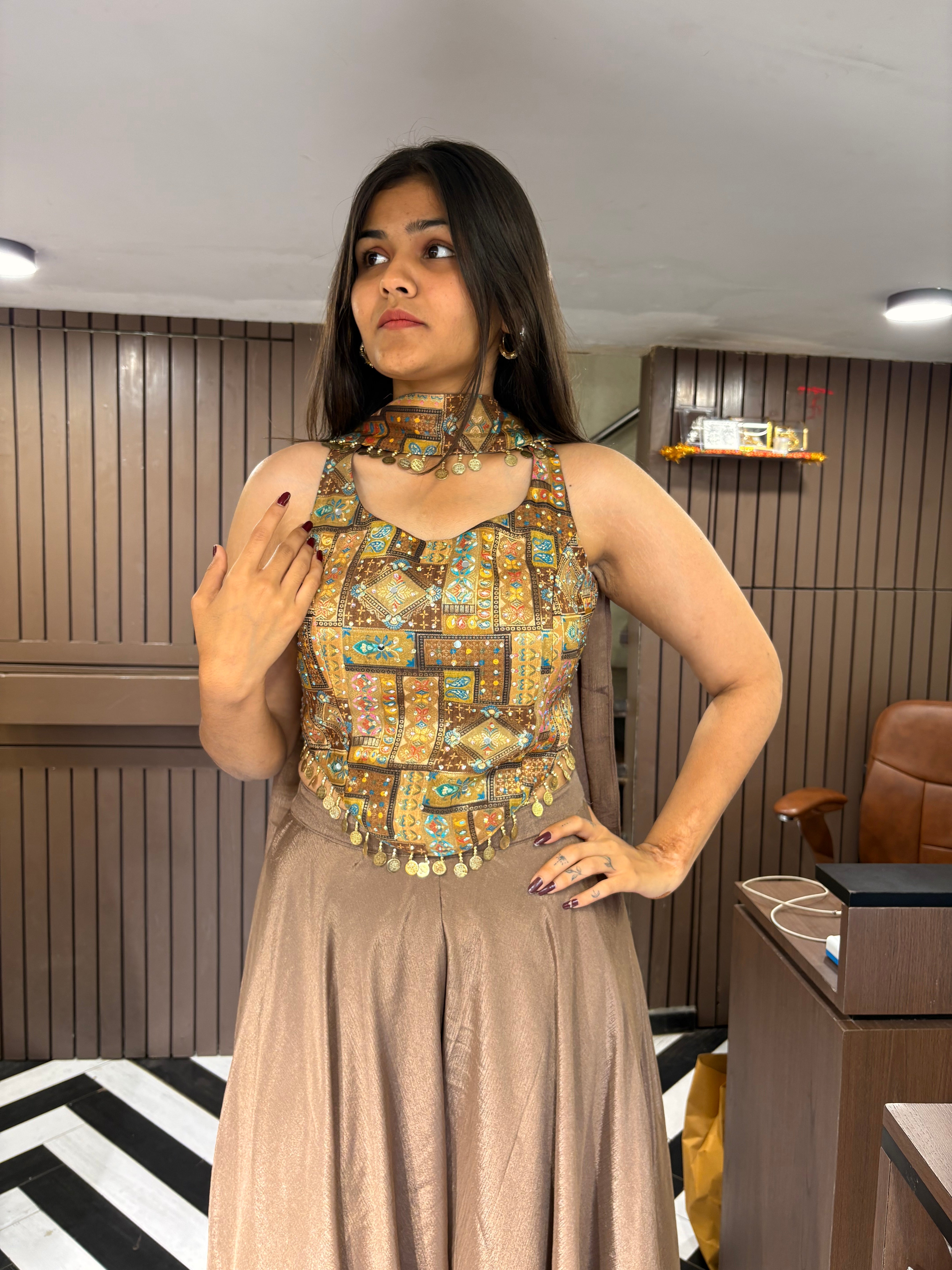 Pure Silk 3 Piece Indo western