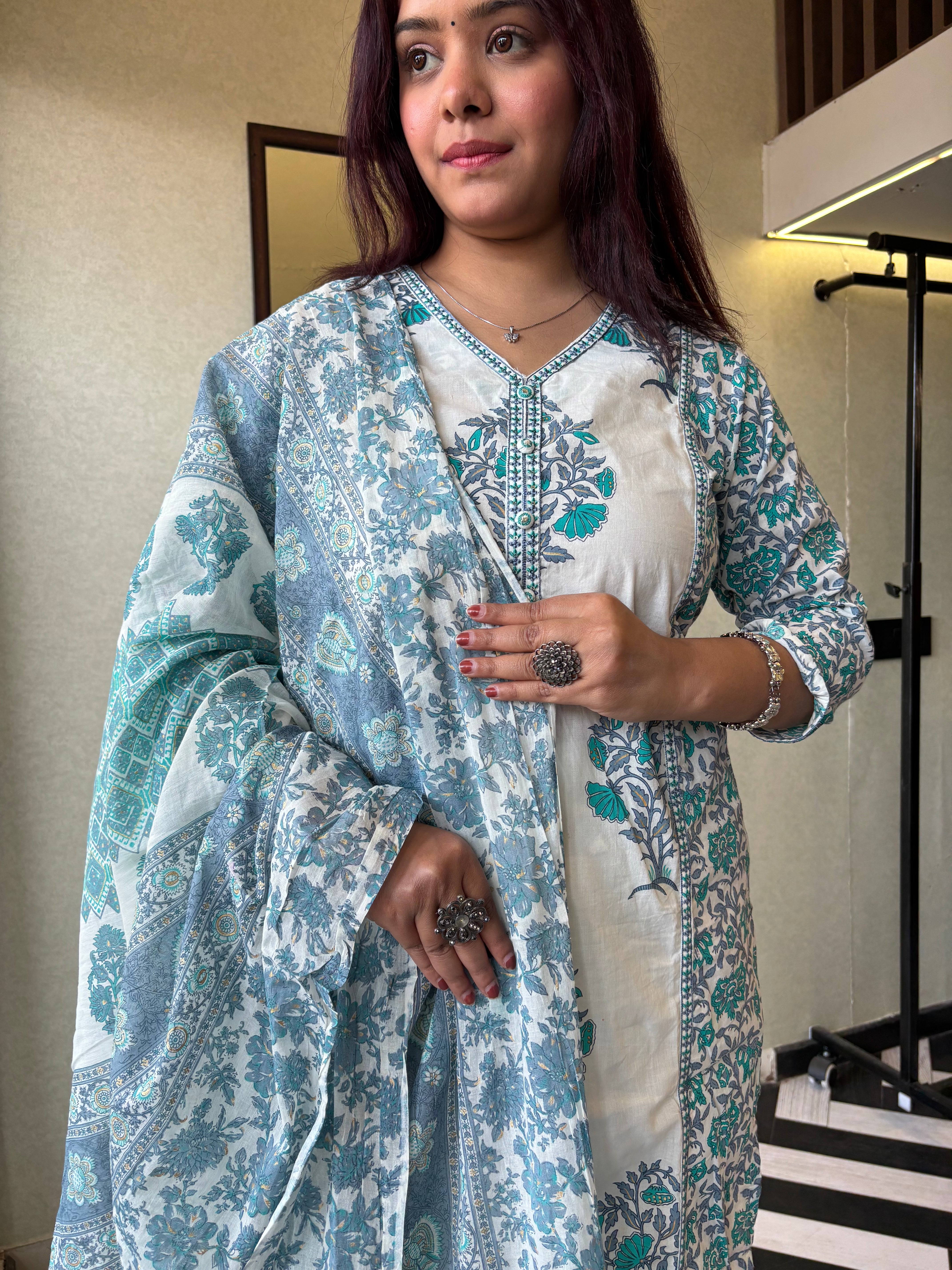 Image of Pure Mull Cotton 3 Piece Cotton Set