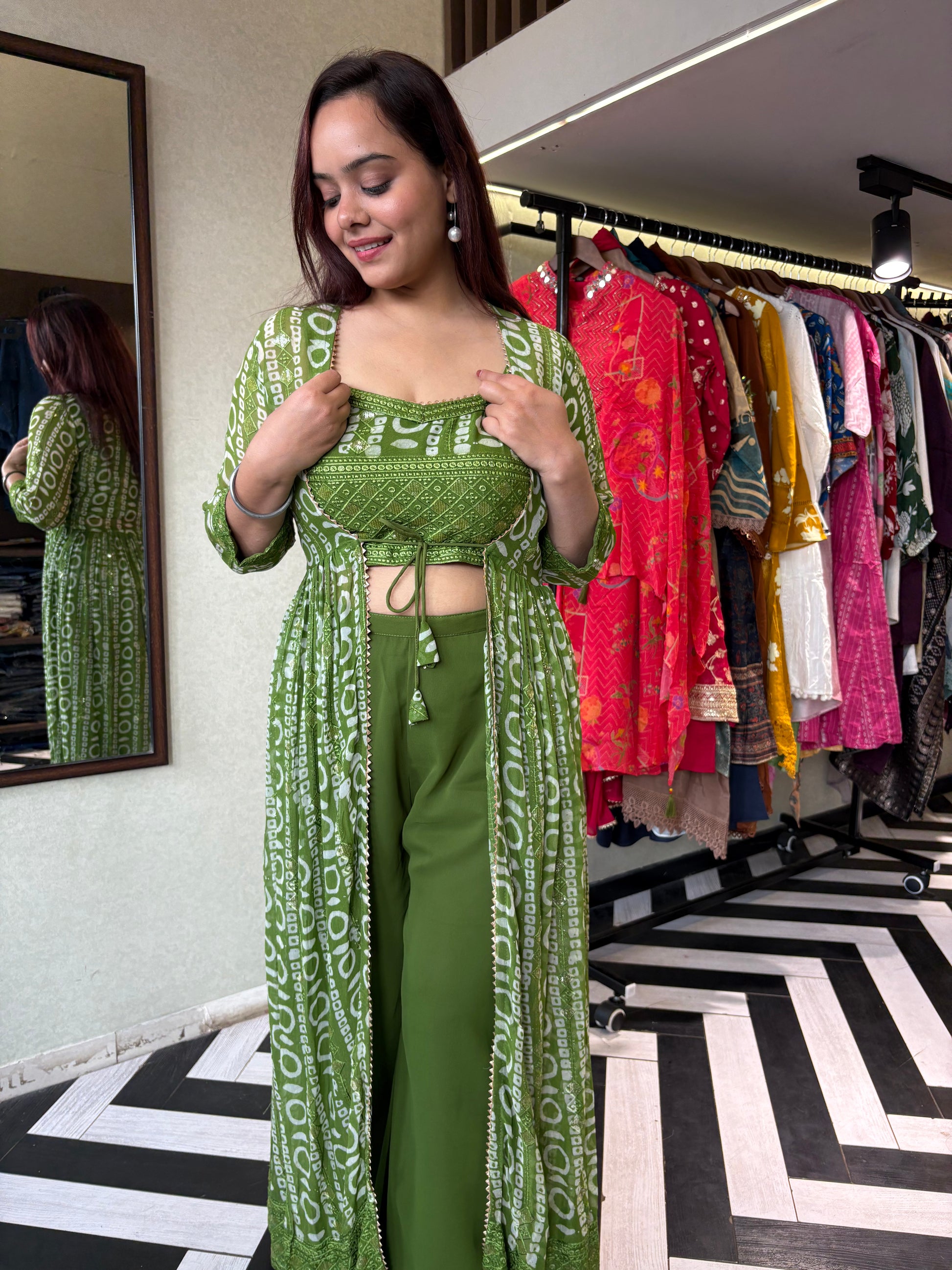 Pure Georgette 3 Piece with Hand work