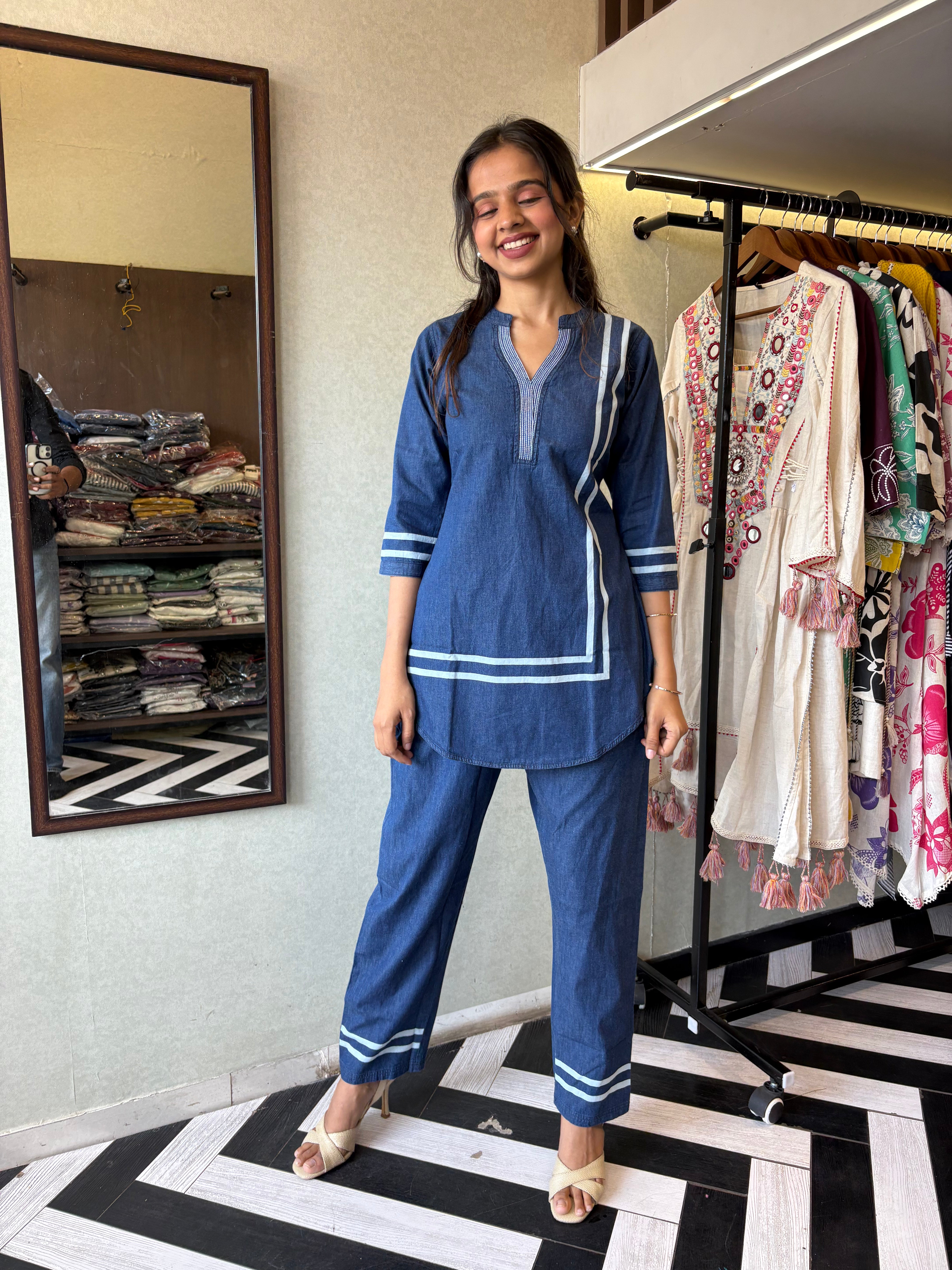 Image of Pure Denim Coord Set