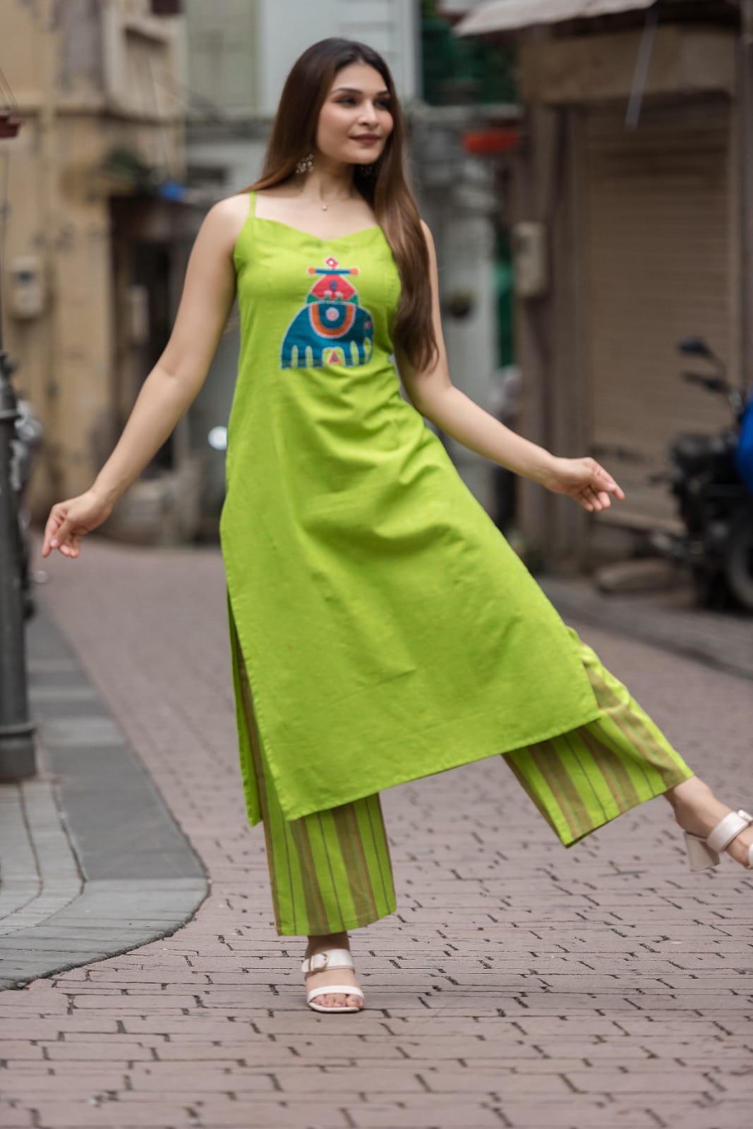 Image of Tadko Brand Pure Cotton 2 Piece Spaghetti Coord Set