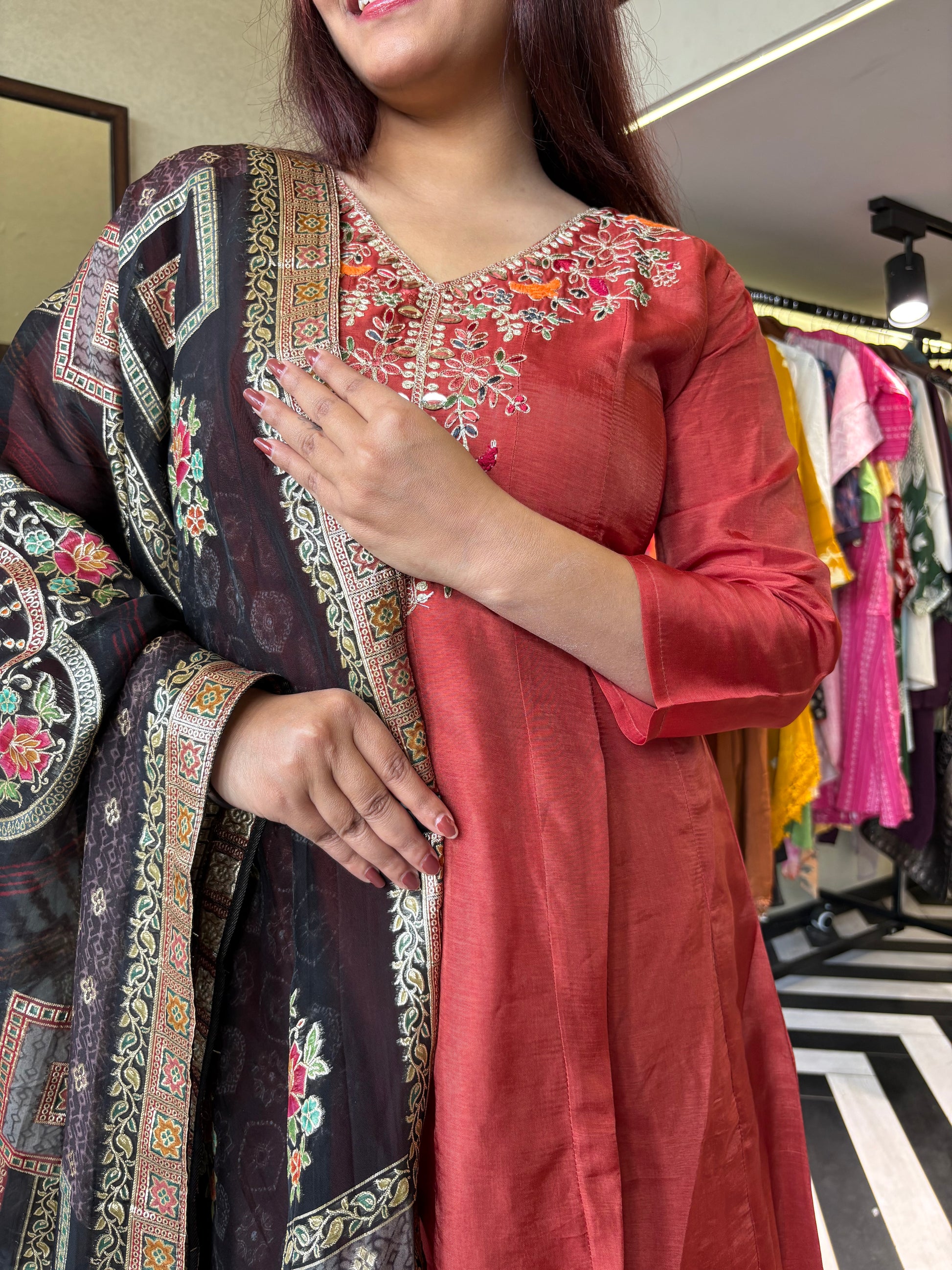 Pure Georgette 3 Piece with Hand work