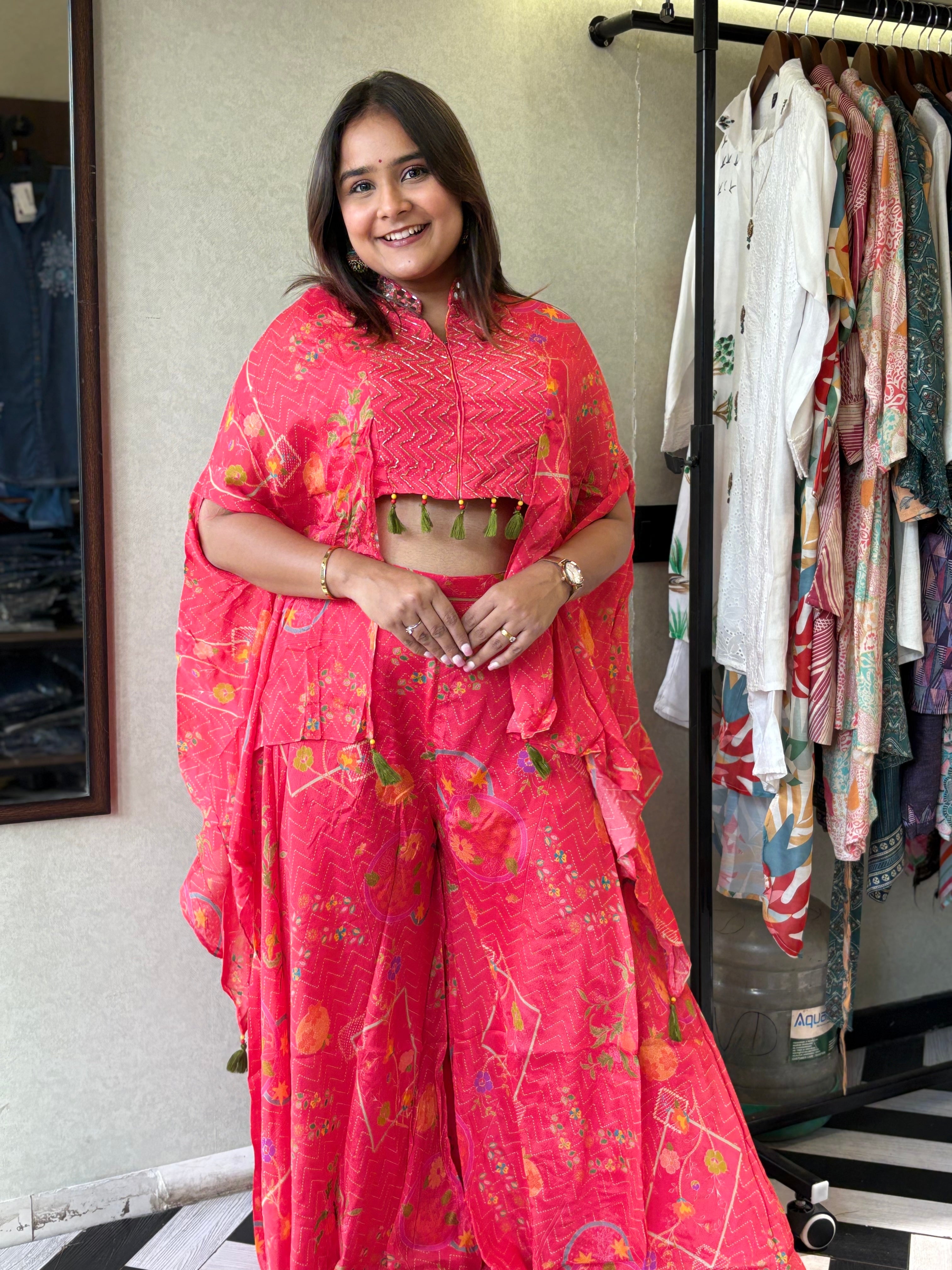 Pure Chinnon 3 Piece with Hand work