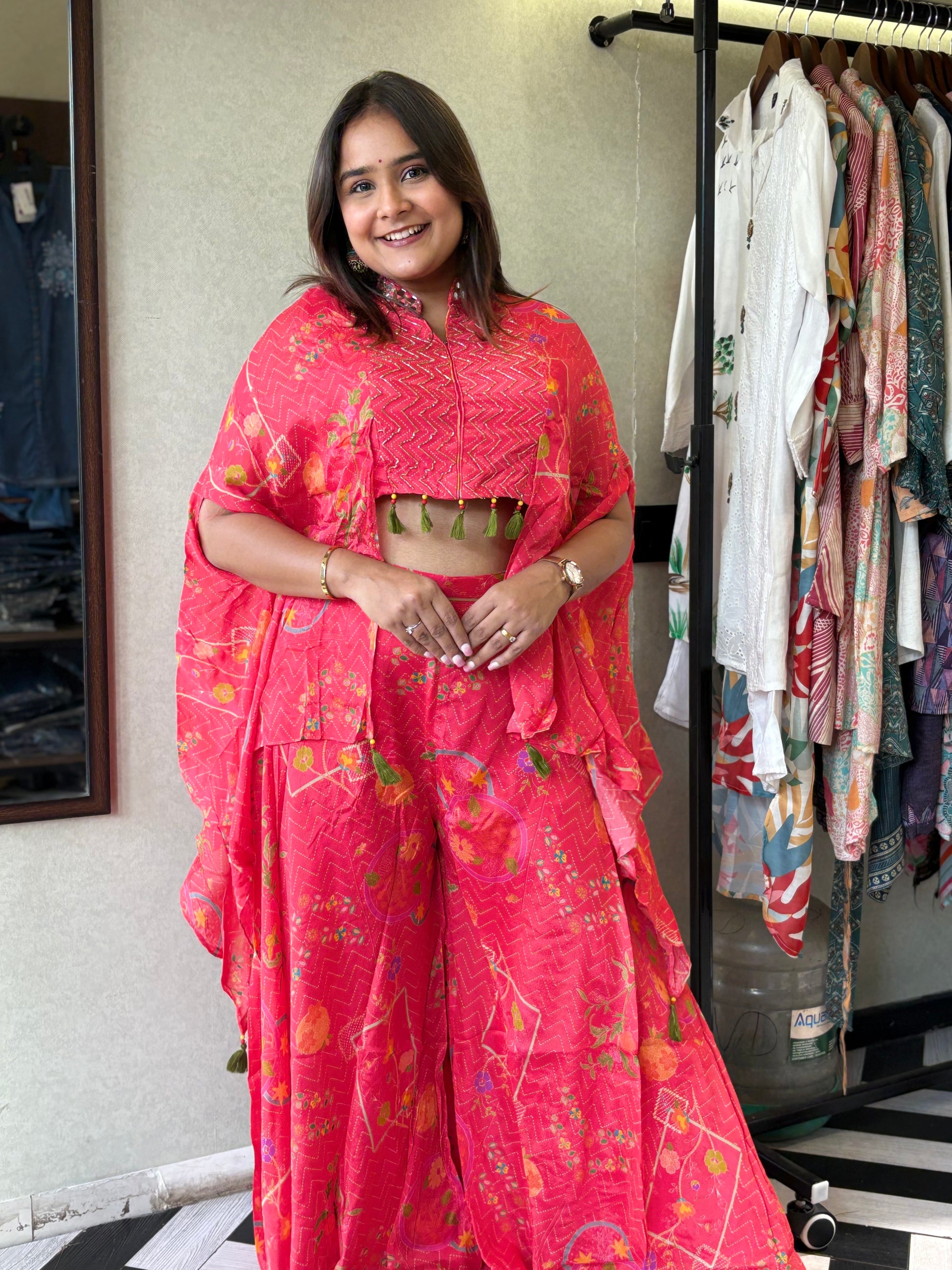 Pure Chinnon 3 Piece with Hand work