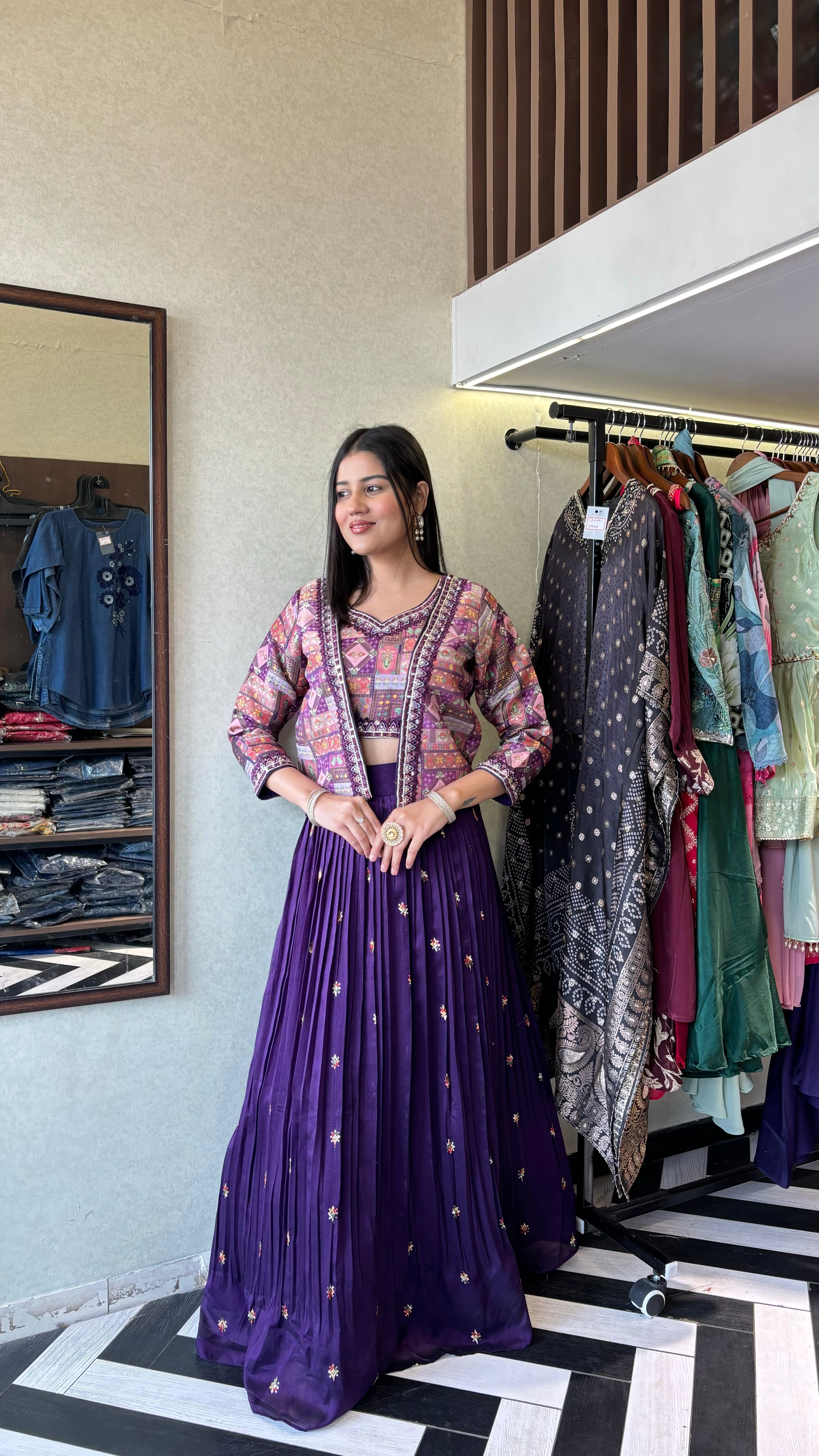 Image of Pure Georgette Silk 3 Piece Set