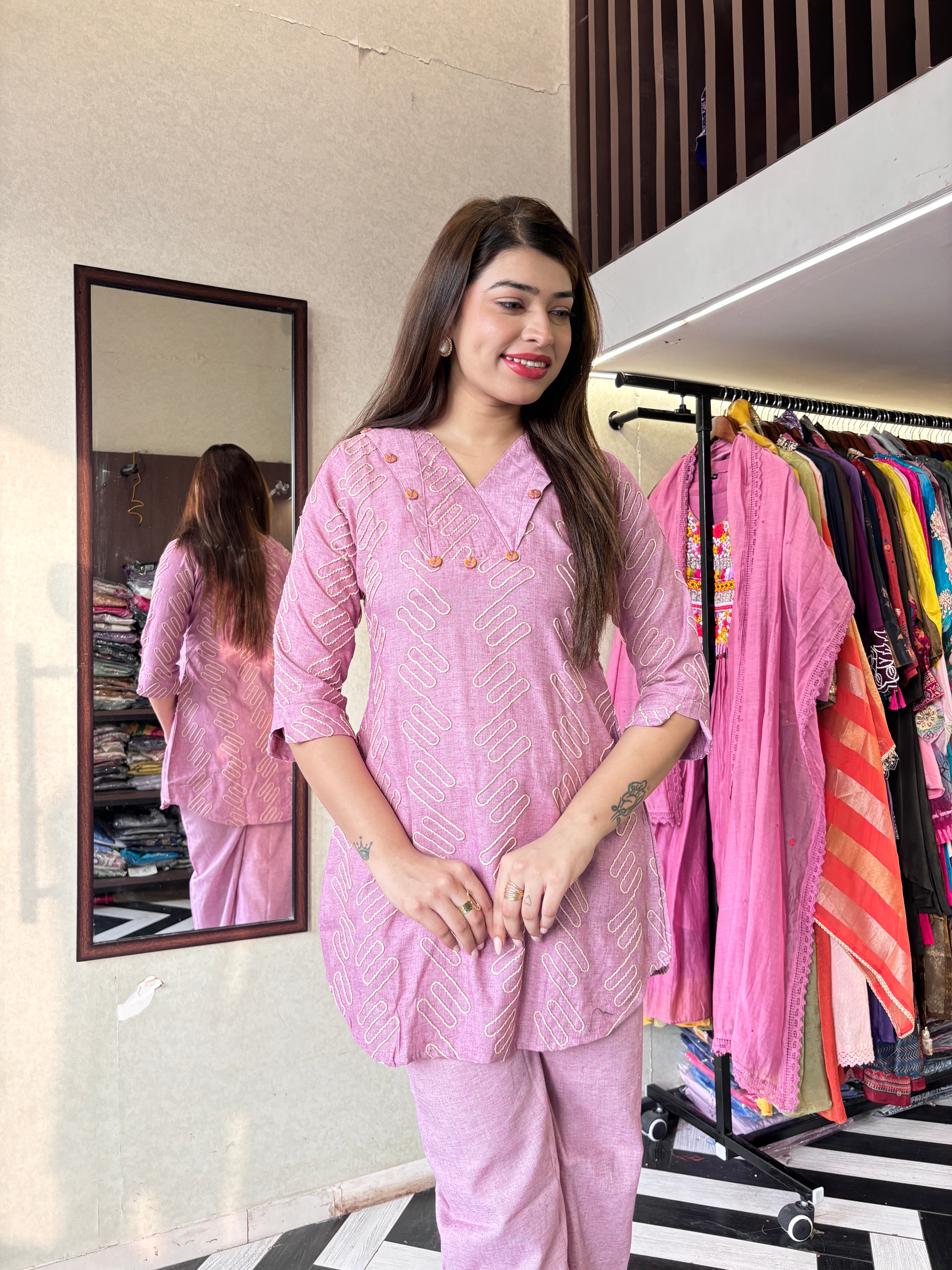 Image of Pure Soft Rayon Coord Set