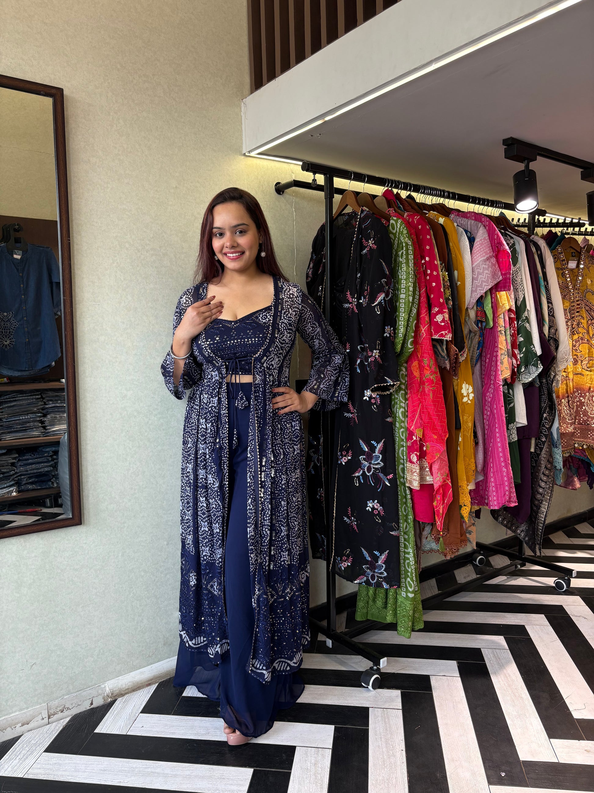 Pure Georgette 3 Piece with Hand work