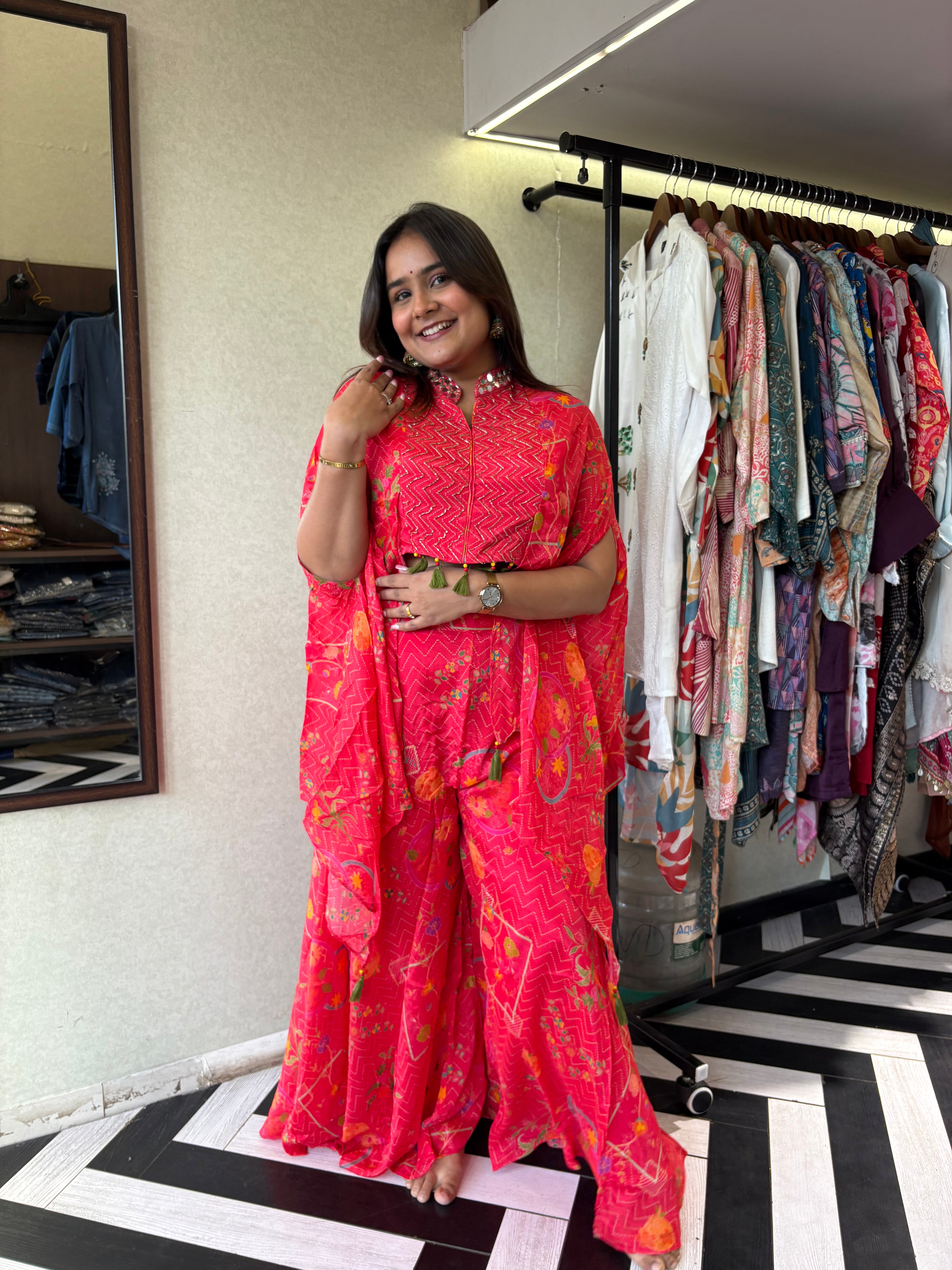 Pure Chinnon 3 Piece with Hand work