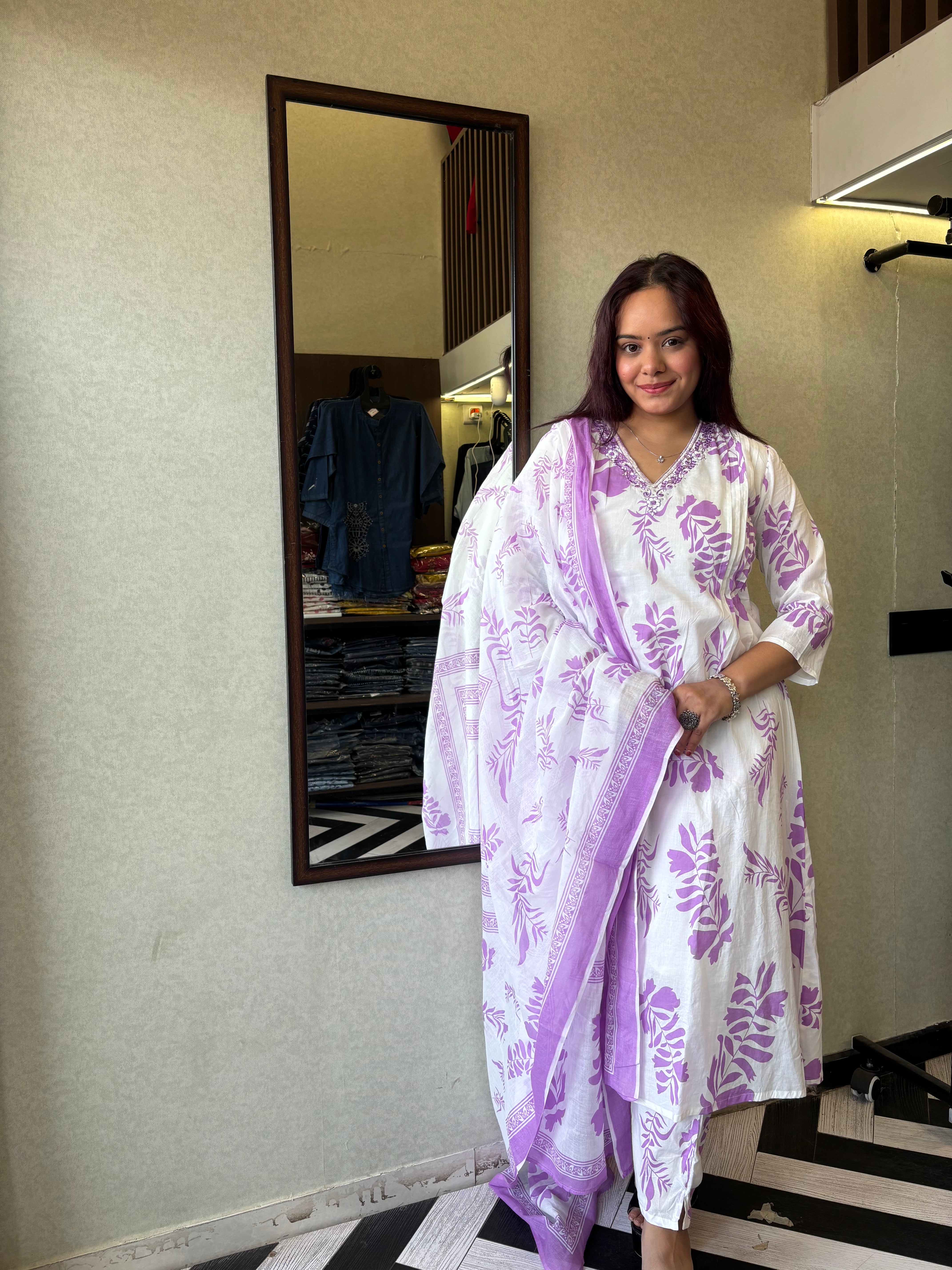 Pure Mull Cotton 3 Piece Cotton Set